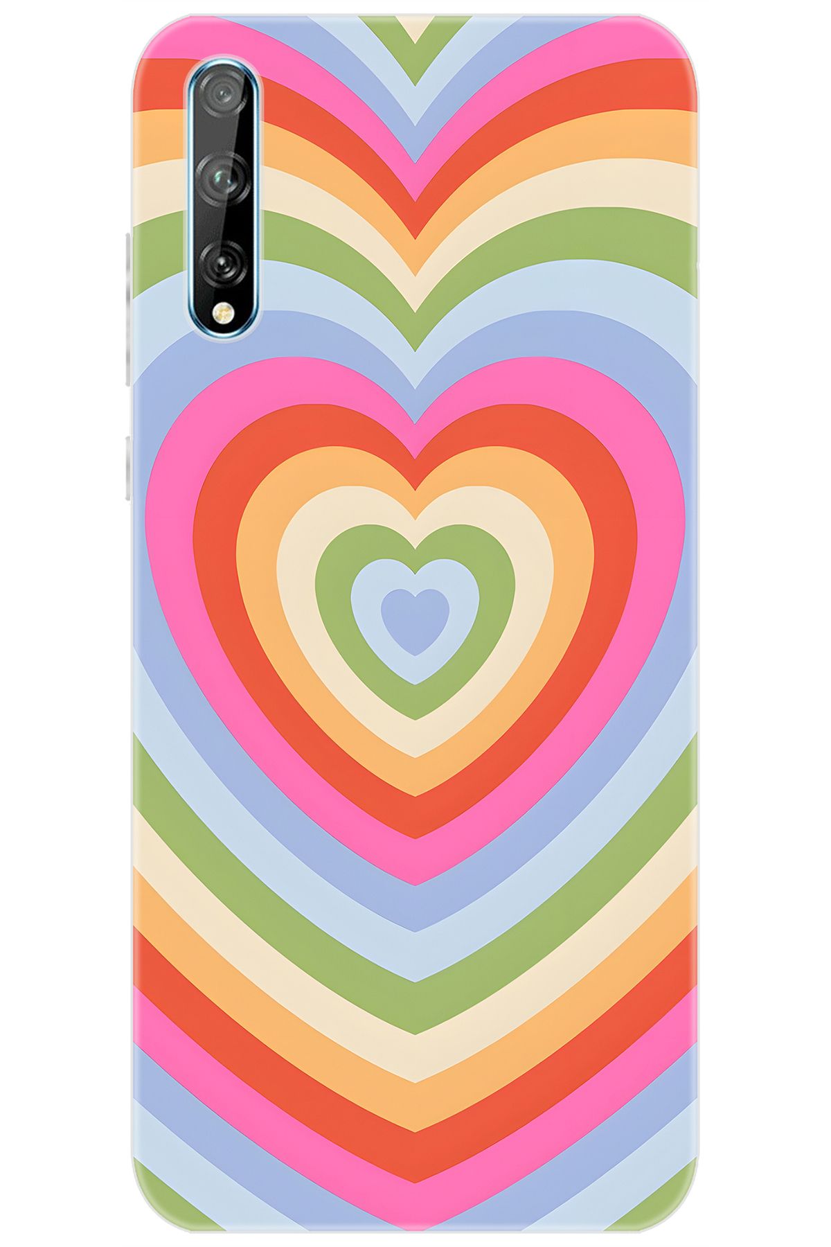 Ceppare Huawei Y8P (AQM-LX1) Uyumlu Kılıf Desen Baskılı Silikon Renkli Kalpler STK:1019 CP-VomWTL7