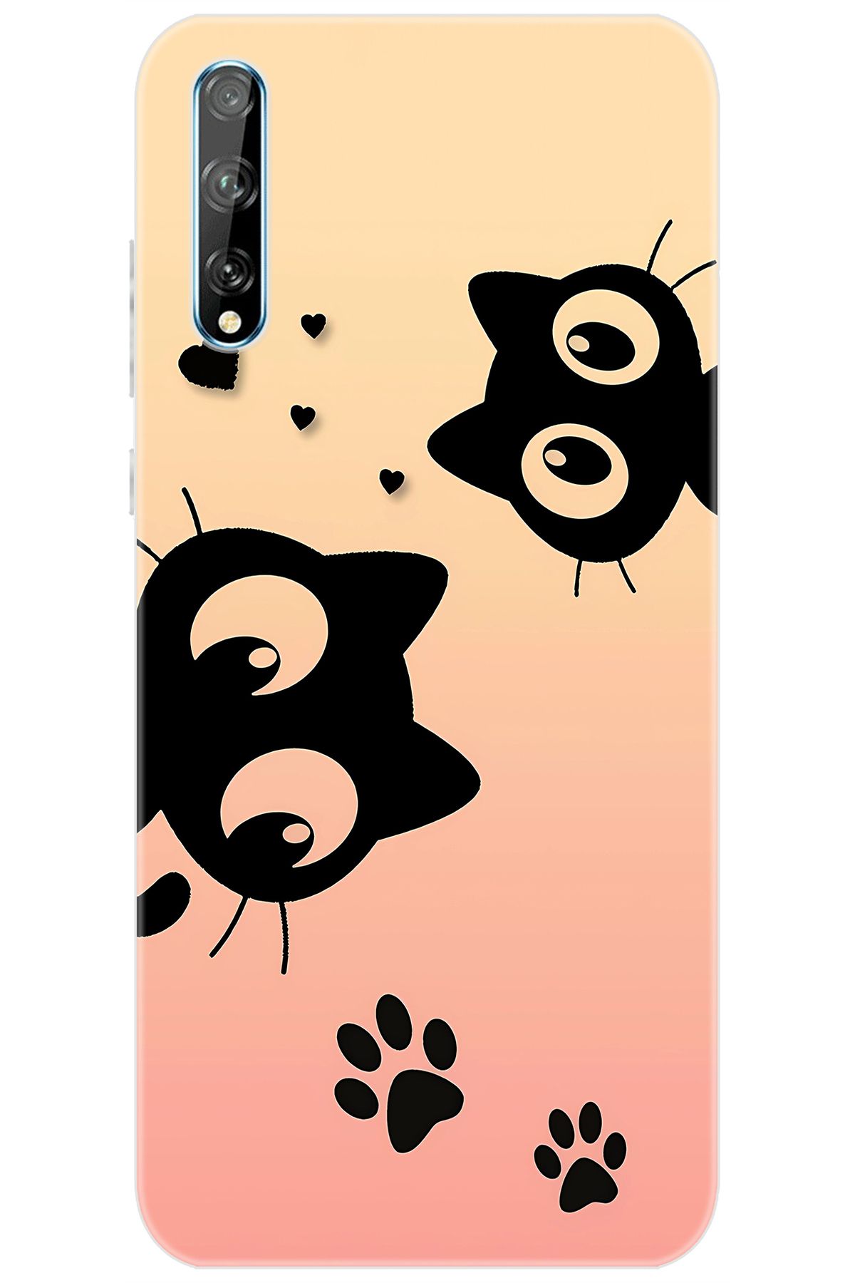 Ceppare Huawei Y8P (AQM-LX1) Uyumlu Kılıf Desen Baskılı Silikon Kedi STK:626 CP-zVApOIM
