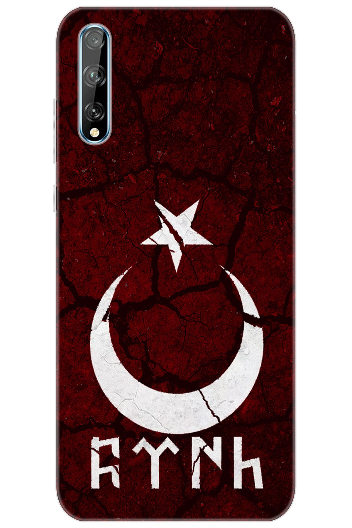Ceppare Huawei Y8P (AQM-LX1) Uyumlu Kılıf Desen Baskılı Silikon Göktürkçe Türk STK:386 CP-omKZaDn