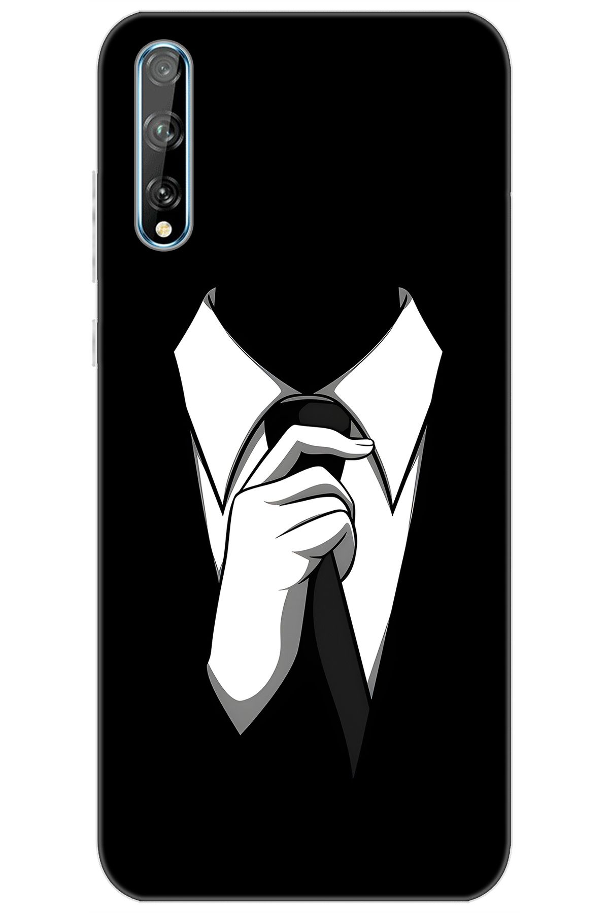 Ceppare Huawei Y8P (AQM-LX1) Uyumlu Kılıf Desen Baskılı Silikon Gizemli Adam STK:611 CP-SfZO9xs