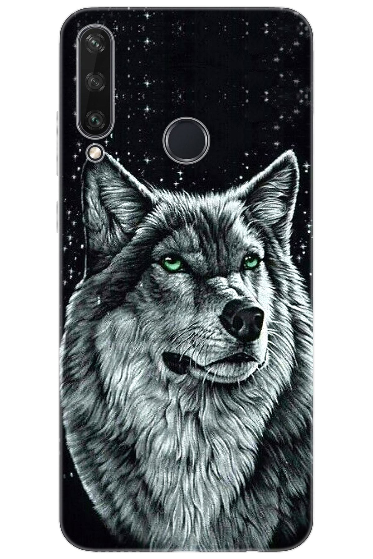 Ceppare Huawei Y6P (MED-LX9N) Uyumlu Kılıf Desen Baskılı Silikon Kurt Baskılı STK:488 CP-soqlVeI