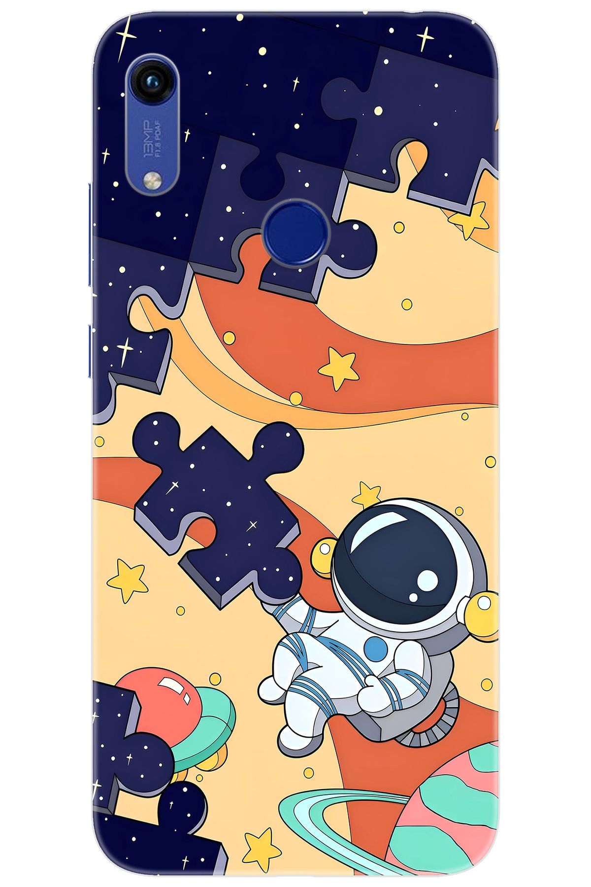 Ceppare Huawei Y6 PRO 2019 (MRD-LX2) Uyumlu Kılıf Desen Baskılı Silikon Astronot STK:646 CP-qTGPGe7