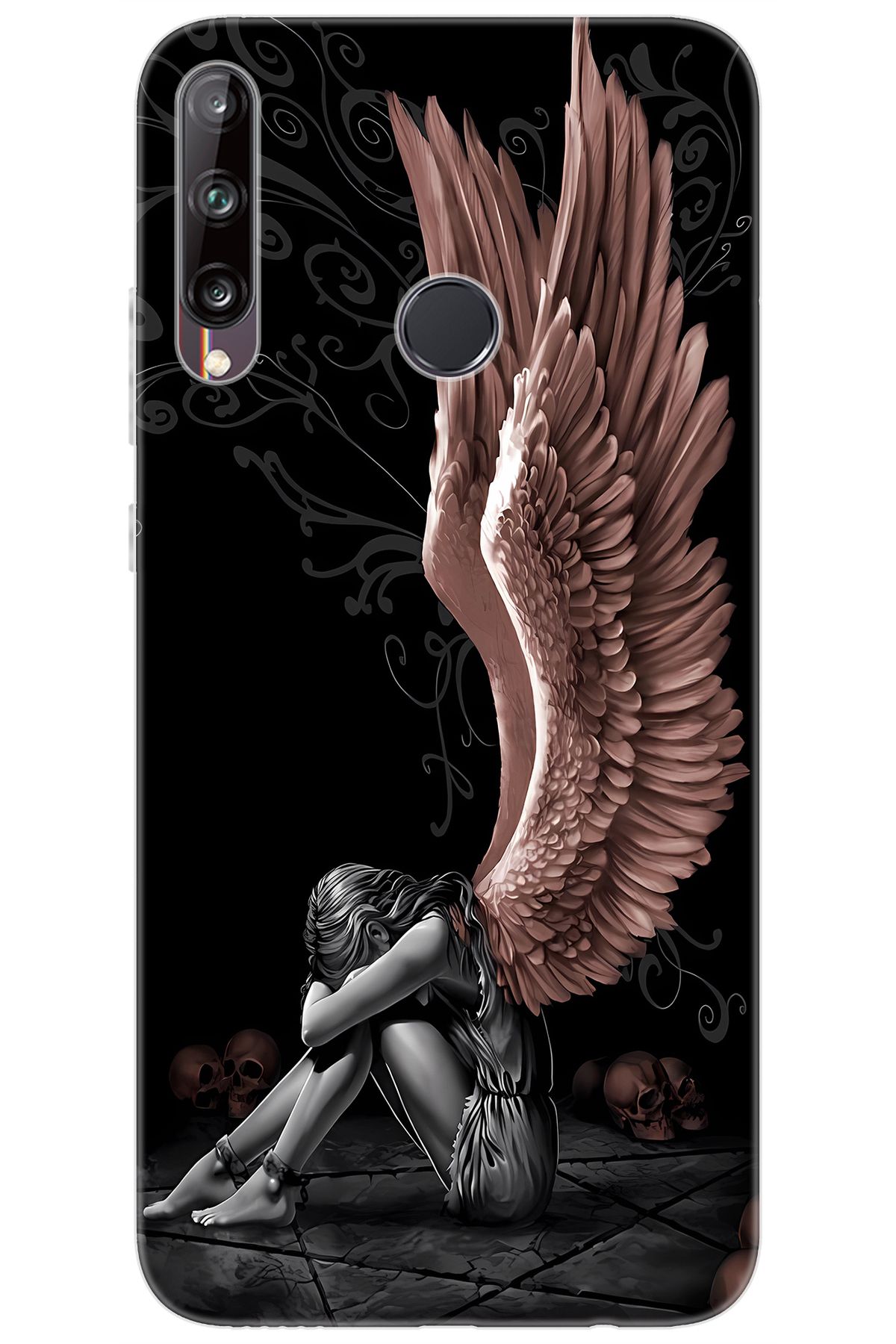 Ceppare Huawei Y7P (ART-L29) Uyumlu Kılıf Desen Baskılı Silikon Enslaved Angel STK:654 CP-QXh7wg1