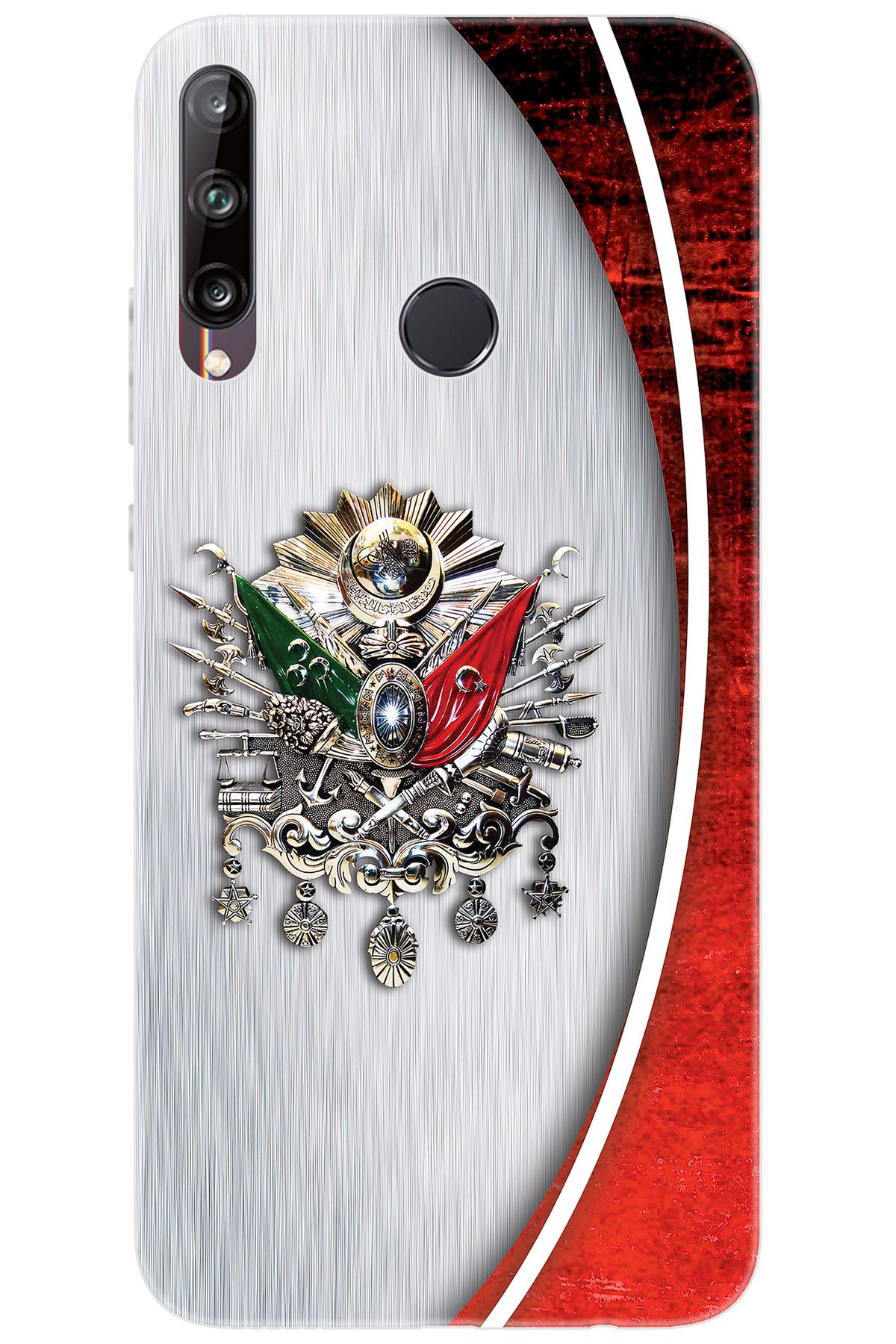 Ceppare Huawei Y7P (ART-L29) Uyumlu Kılıf Desen Baskılı Silikon Osmanlı Tuğra STK:408 CP-lcLBkGq