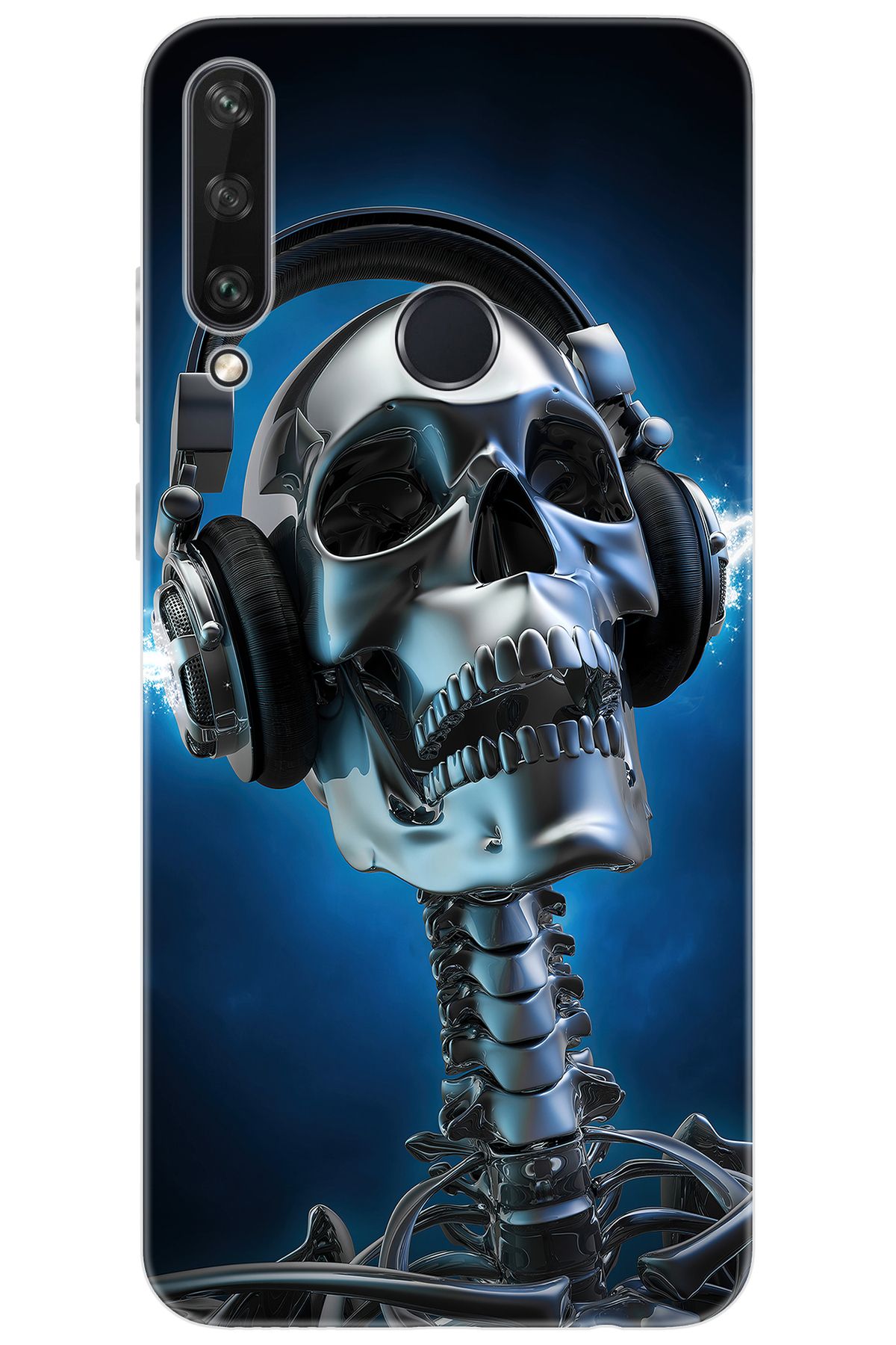 Ceppare Huawei Y6P (MED-LX9N) Uyumlu Kılıf Desen Baskılı Silikon Metal İskelet STK:141 CP-ism6oIh