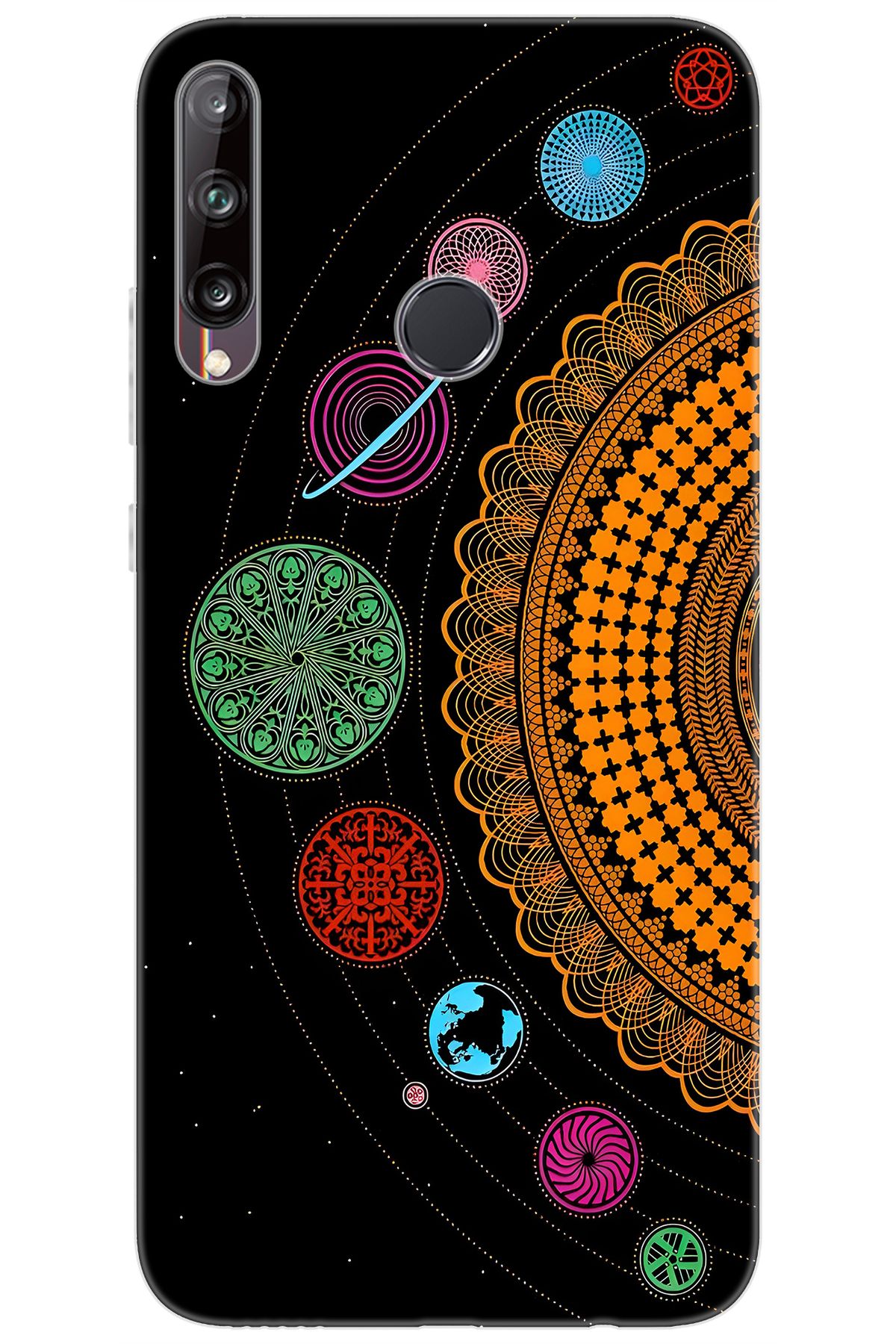 Ceppare Huawei Y7P (ART-L29) Uyumlu Kılıf Desen Baskı Silikon Gezegenler Tasarım STK:648 CP-wBWYIKr