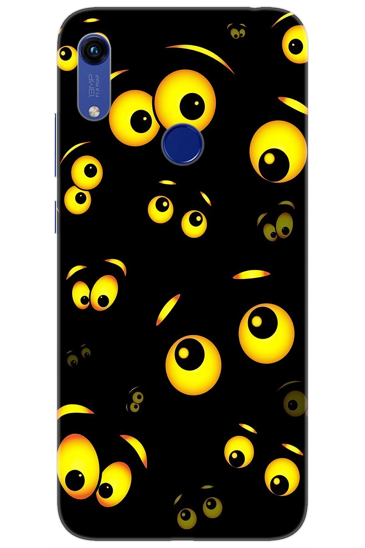 Ceppare Huawei Y6 2019 (MRD-LX1) Uyumlu Kılıf Desen Baskılı Silikon Emoji Gözler STK:746 CP-w43fAGg