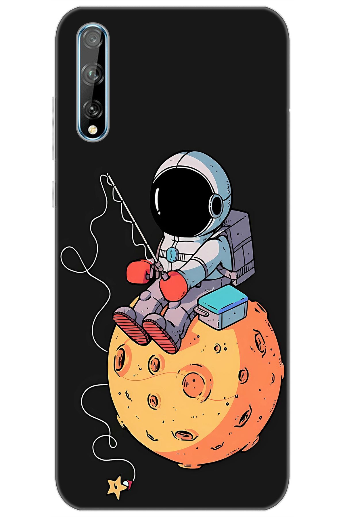Ceppare Huawei Y8P (AQM-LX1) Uyumlu Kılıf Desen Baskılı Silikon Astronot STK:640 CP-NdZ96v6