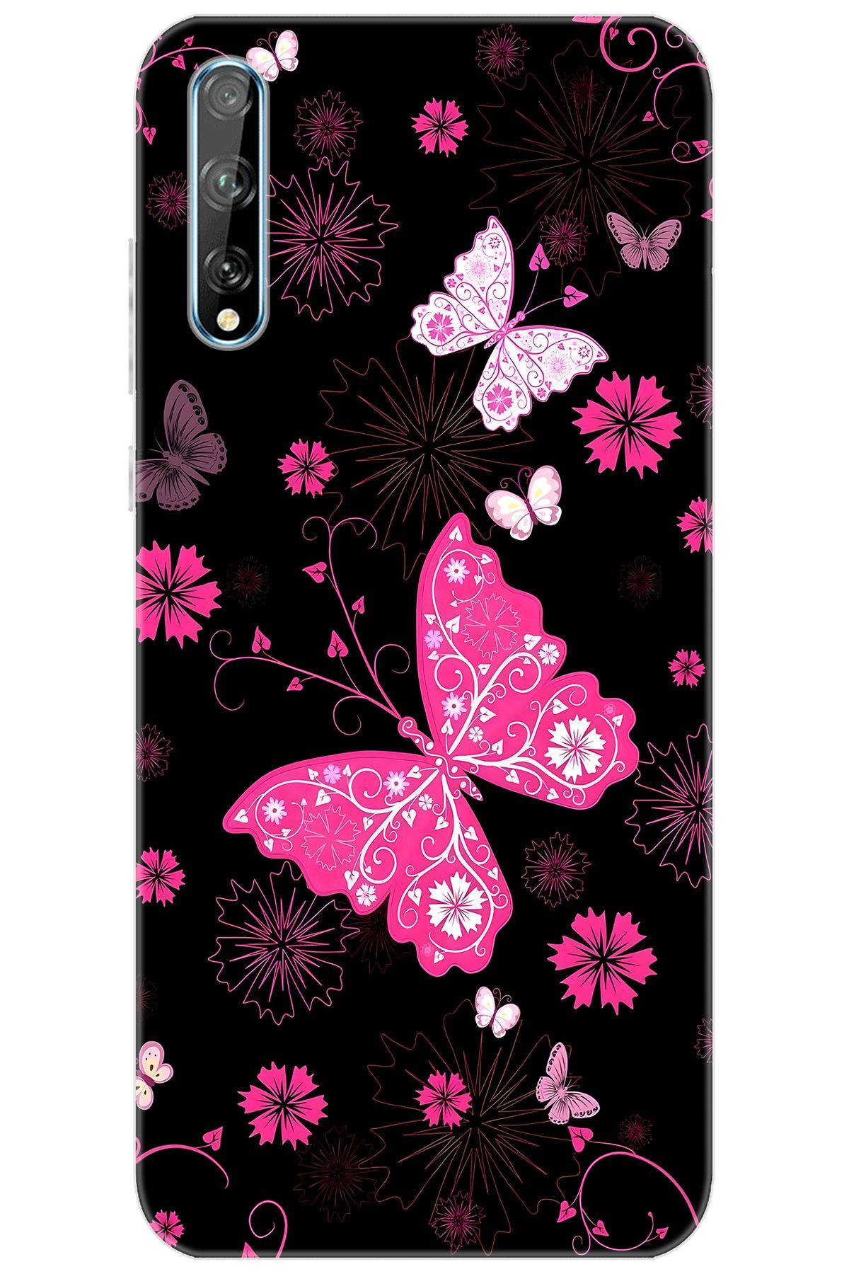 Ceppare Huawei Y8P (AQM-LX1) Uyumlu Kılıf Desen Baskılı Silikon Kelebekler STK:723 CP-TasxMM1