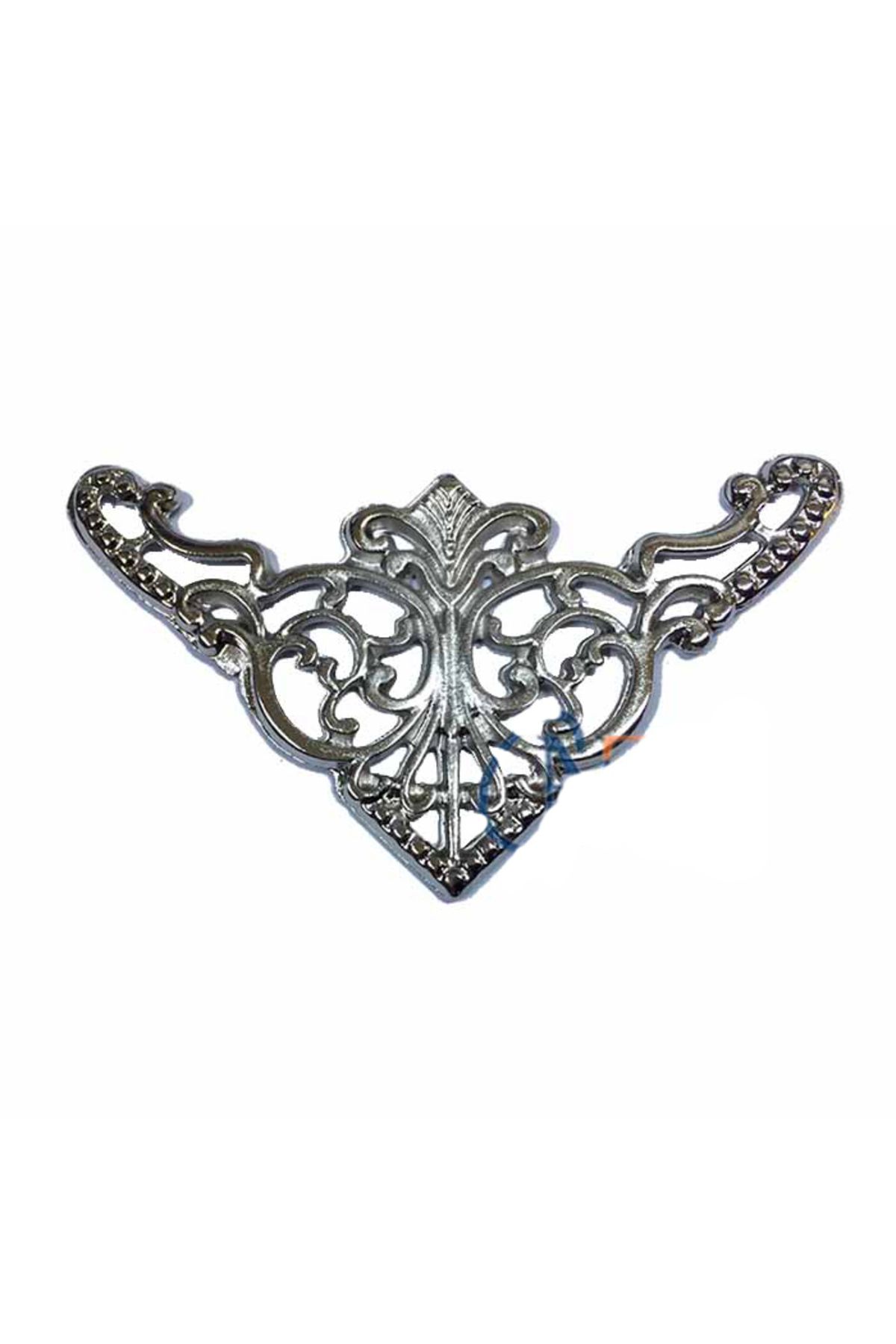 OEM Dekoratif Köşe Süsü, Köşelik - Büyük, 31x55mm, Nikel, 1 Adet