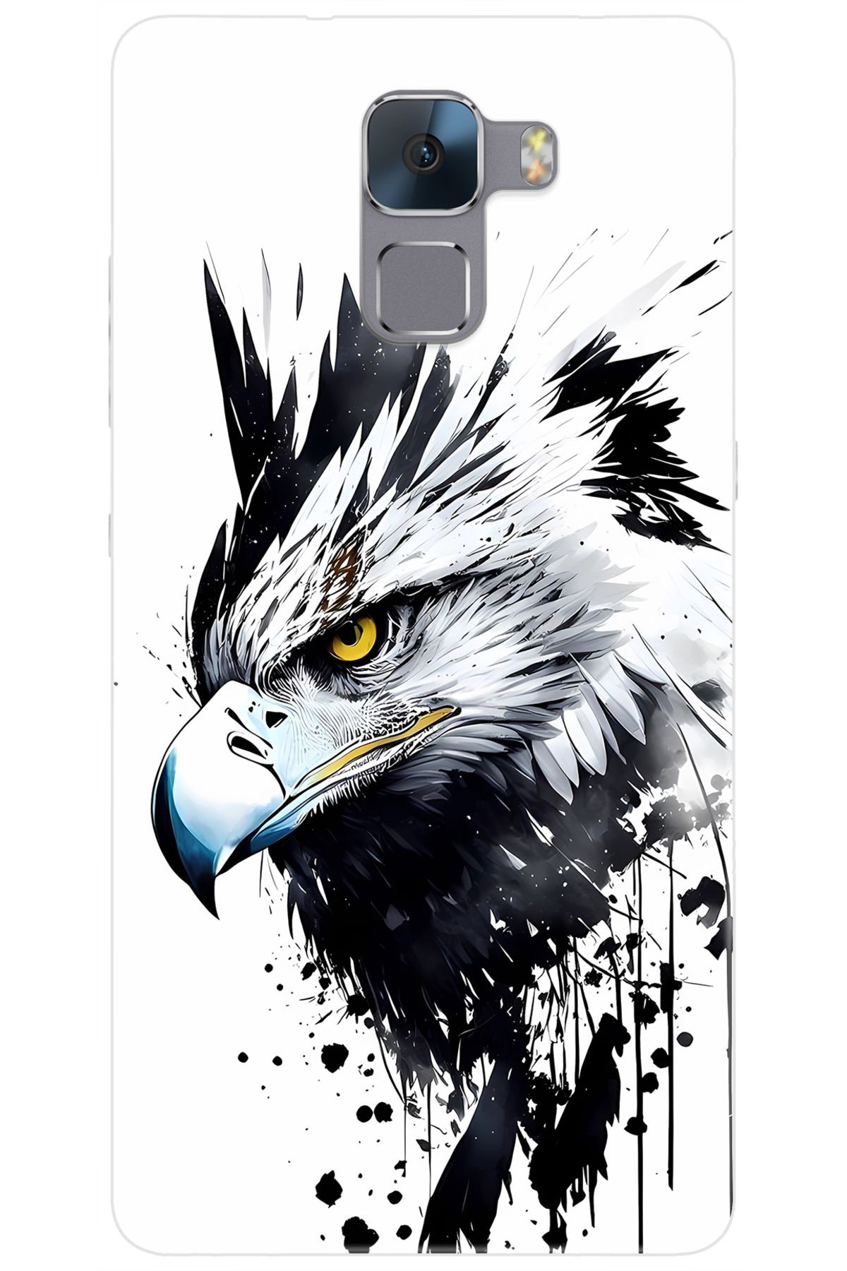 Ceppare Huawei Honor 7 (PLK-L01) Uyumlu Kılıf Desen Baskılı Silikon Kartal Serisi STK:1008 CP-dB8lmcQ
