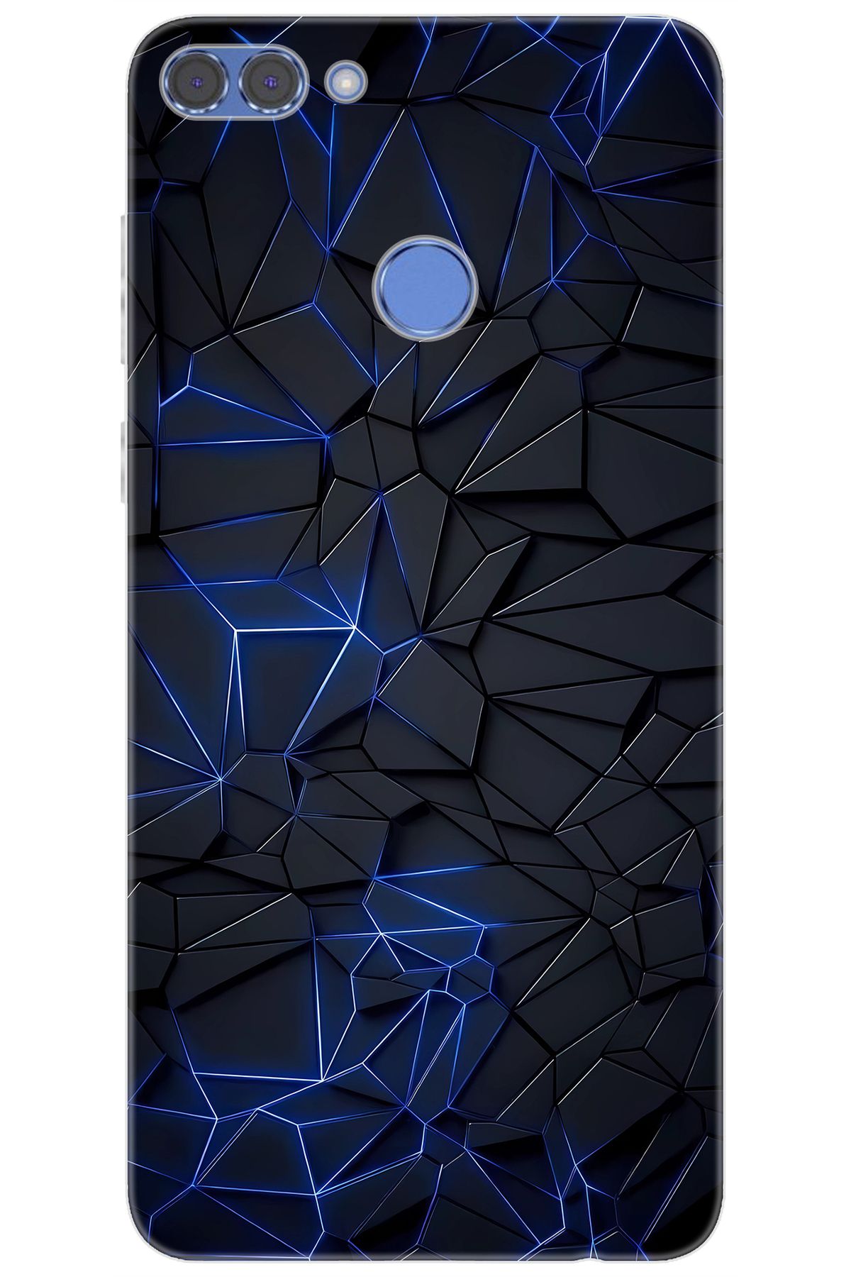 Ceppare Huawei Y9 2018 (FLA-LX1/LX2) Uyumlu Kılıf Desen Baskılı Silikon Prizmatik Tasarım STK:667 CP-OGwaLDW