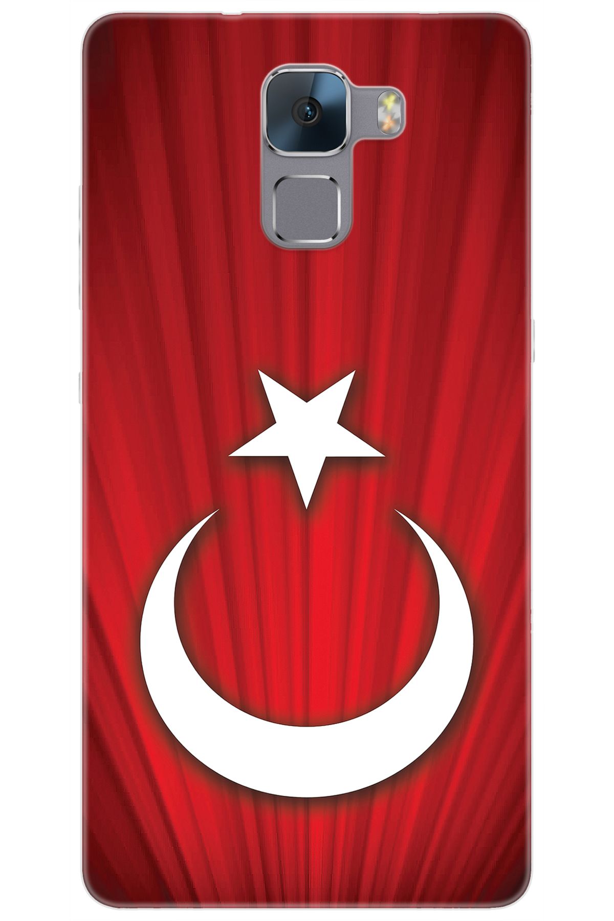 Ceppare Huawei Honor 7 (PLK-L01) Uyumlu Kılıf Desen Baskılı Silikon Türk Bayrağı STK:382 CP-tXOIoyK