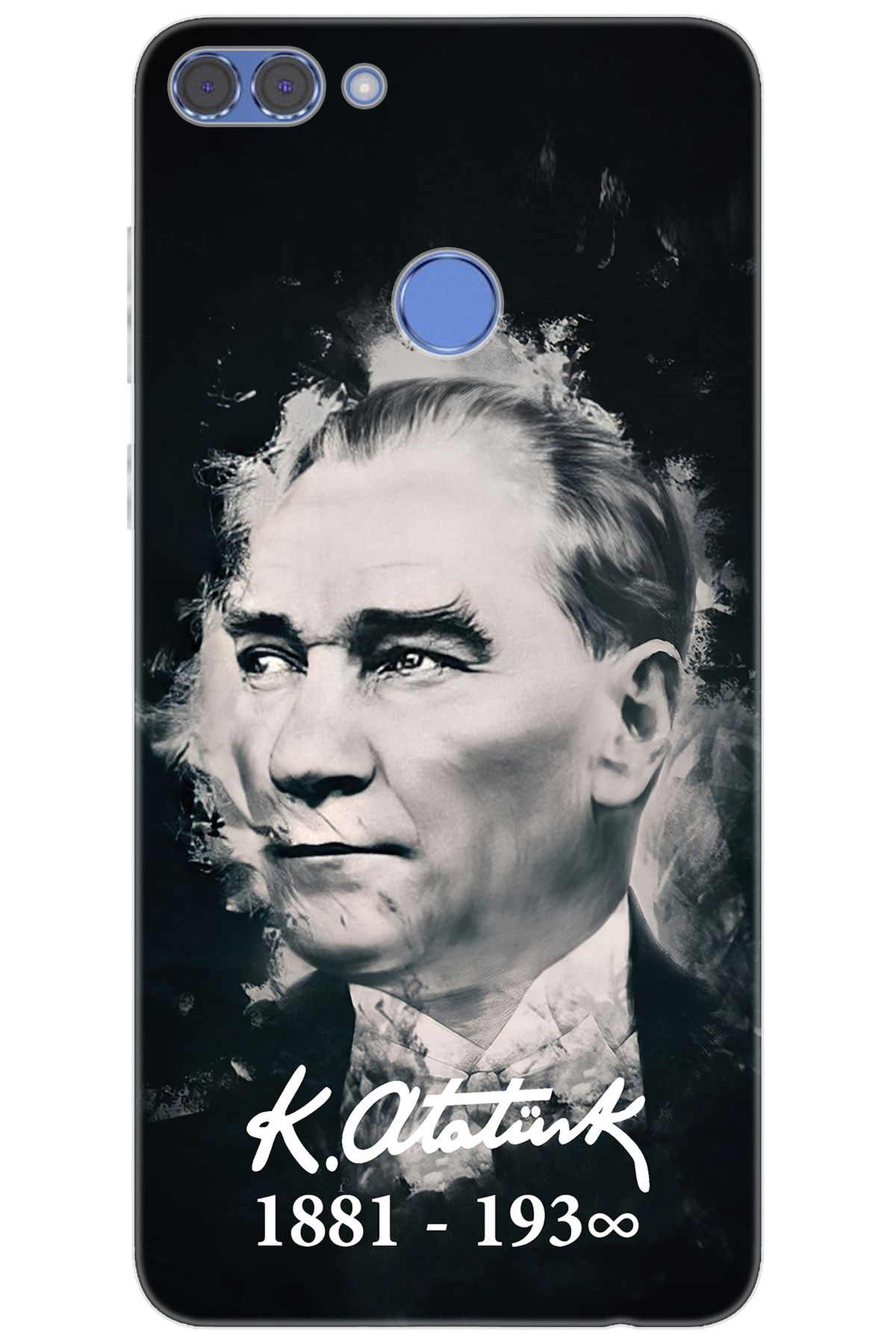 Ceppare Huawei Y9 2018 (FLA-LX1/LX2) Uyumlu Kılıf Desenli Silikon Mustafa Kemal Atatürk STK:388 CP-nmxwq6B