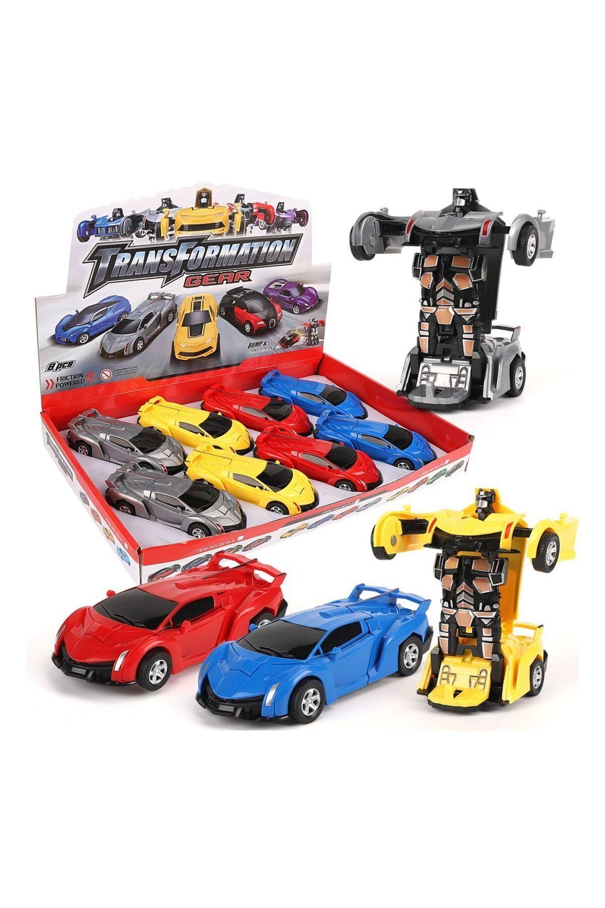 OEM KNS-2017-5 Sürtmeli Robota Dönüşen Araba -Vardem Oyuncak