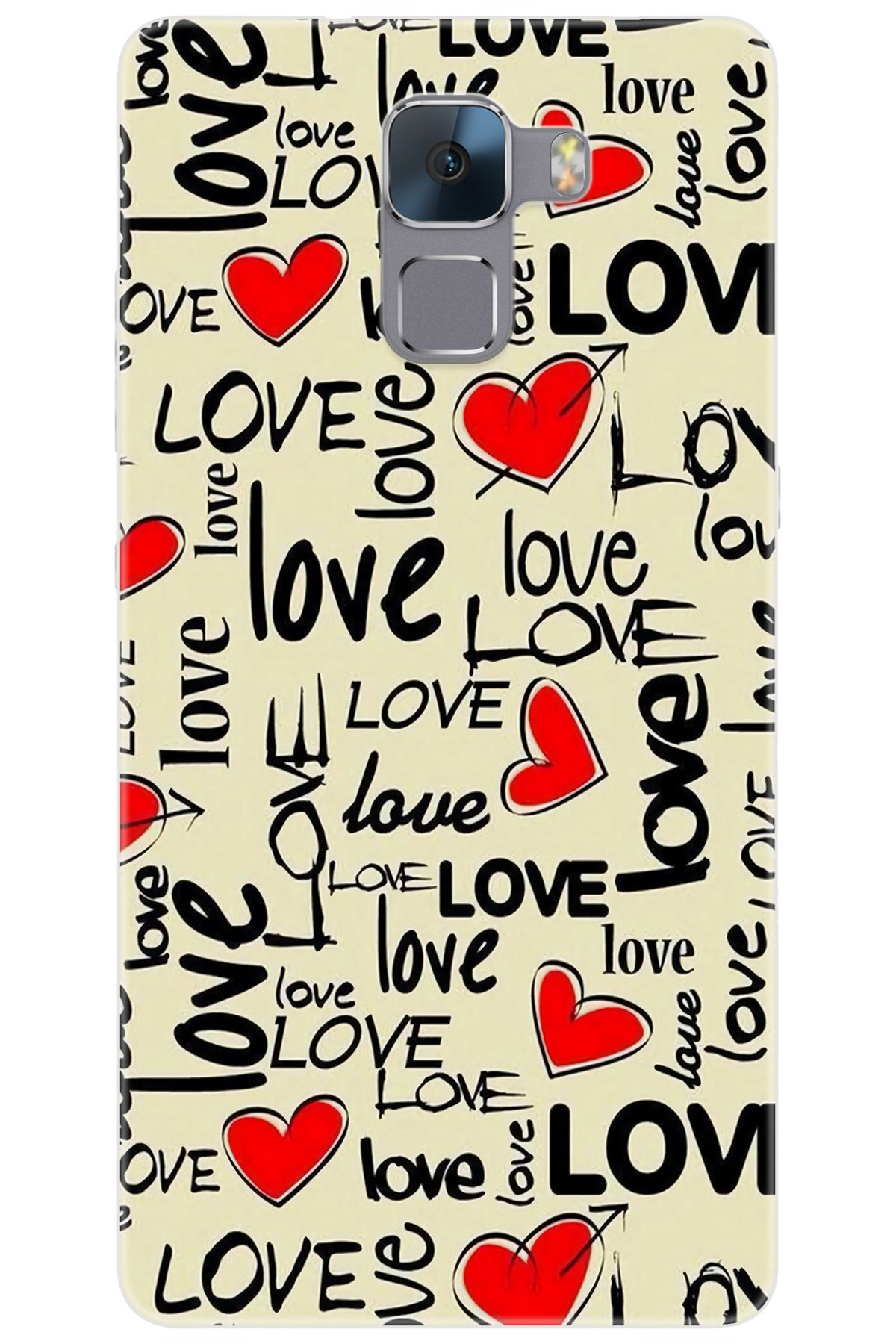 Ceppare Huawei Honor 7 (PLK-L01) Uyumlu Kılıf Desen Baskılı Silikon Love Serisi STK:728 CP-SW7LMq6