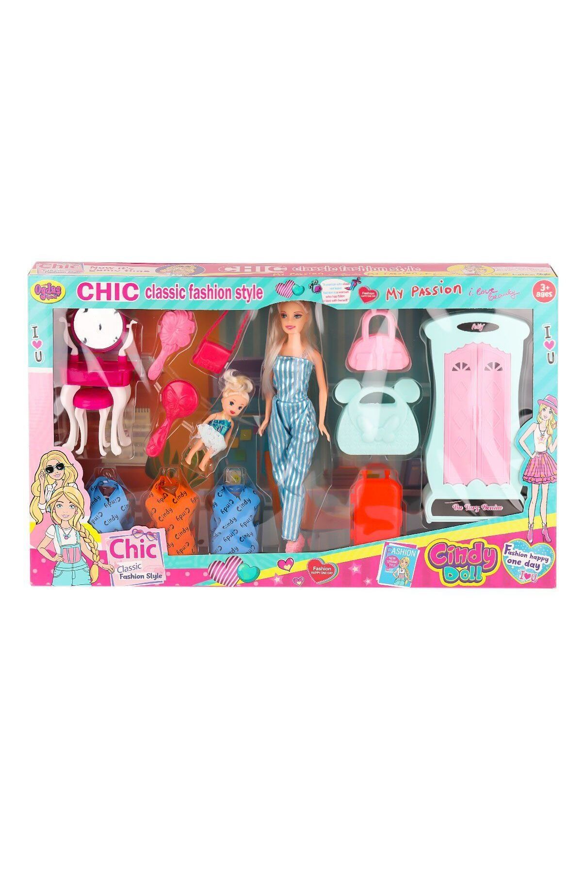 OEM 02259 Cindy Doll Dolaplı Bebek Oyun Seti -Oydaş Oyuncak