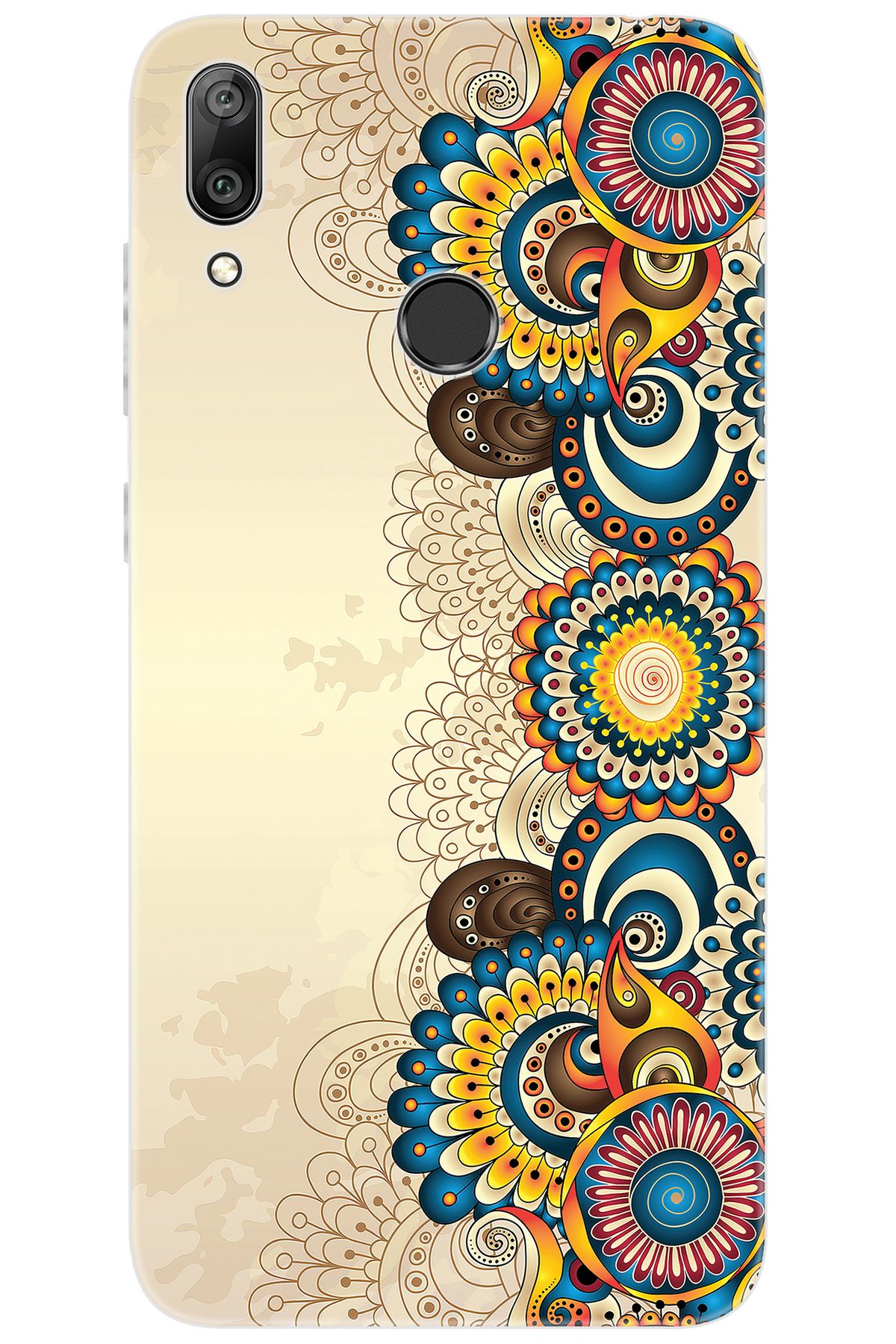 Ceppare Huawei Y7 PRO 2019 (DUB-LX2) Uyumlu Kılıf Desen Baskılı Silikon Dekoratif Çiçek STK:531 CP-dqfV27s