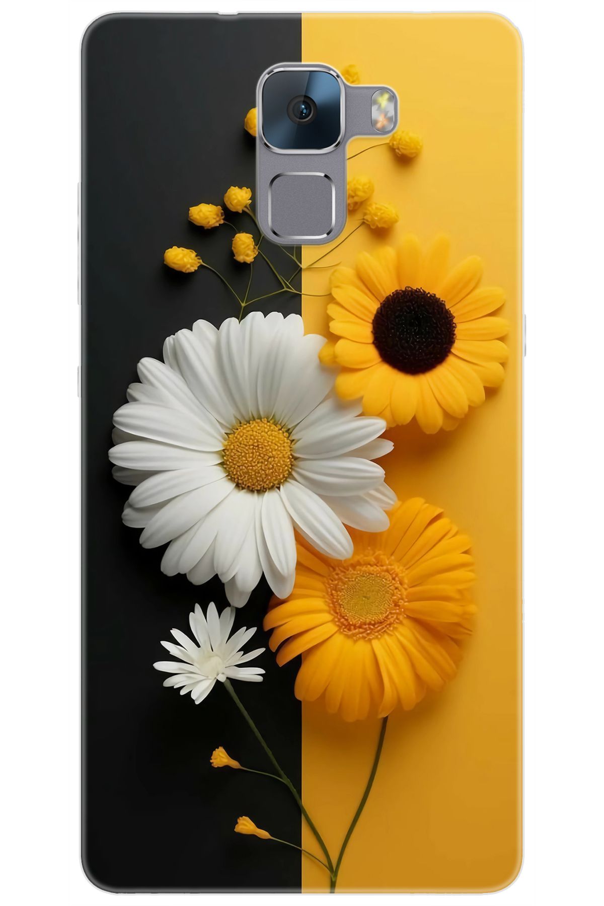 Ceppare Huawei Honor 7 (PLK-L01) Uyumlu Kılıf Desen Baskılı Silikon Papatya Serisi STK:737 CP-jnLwZRp