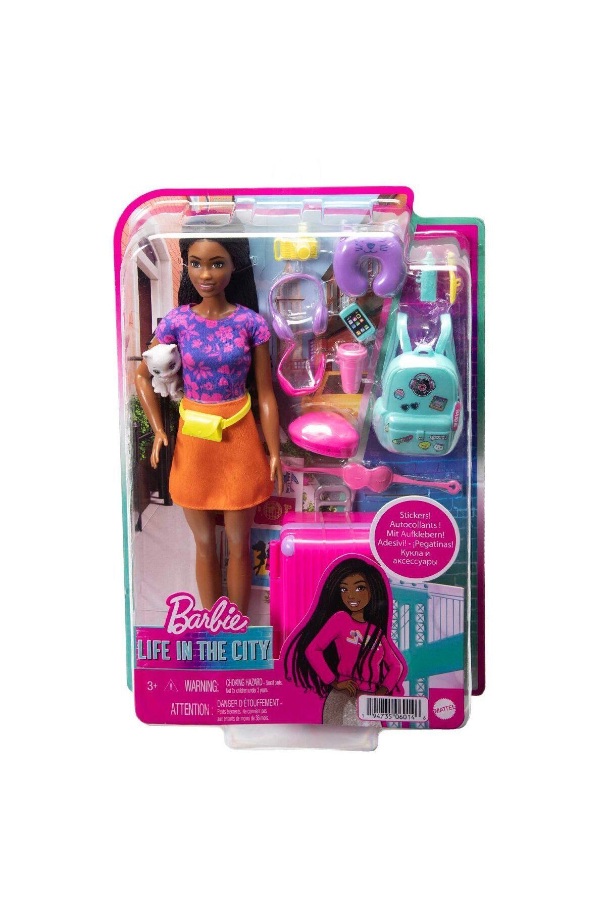 OEM HGX55 Barbi Brooklyn Seyahatte Bebeği ve Aksesuarları