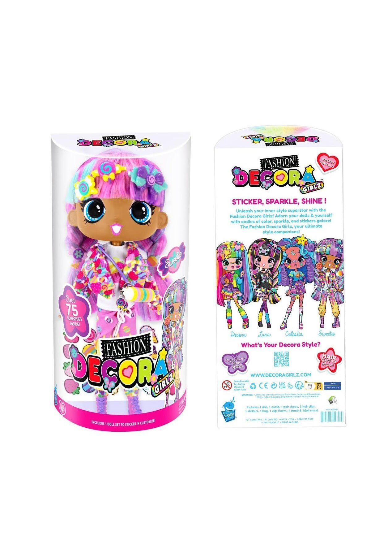OEM CEP D1001 Decora Girlz 28 cm Büyük Moda Bebek - Asorti