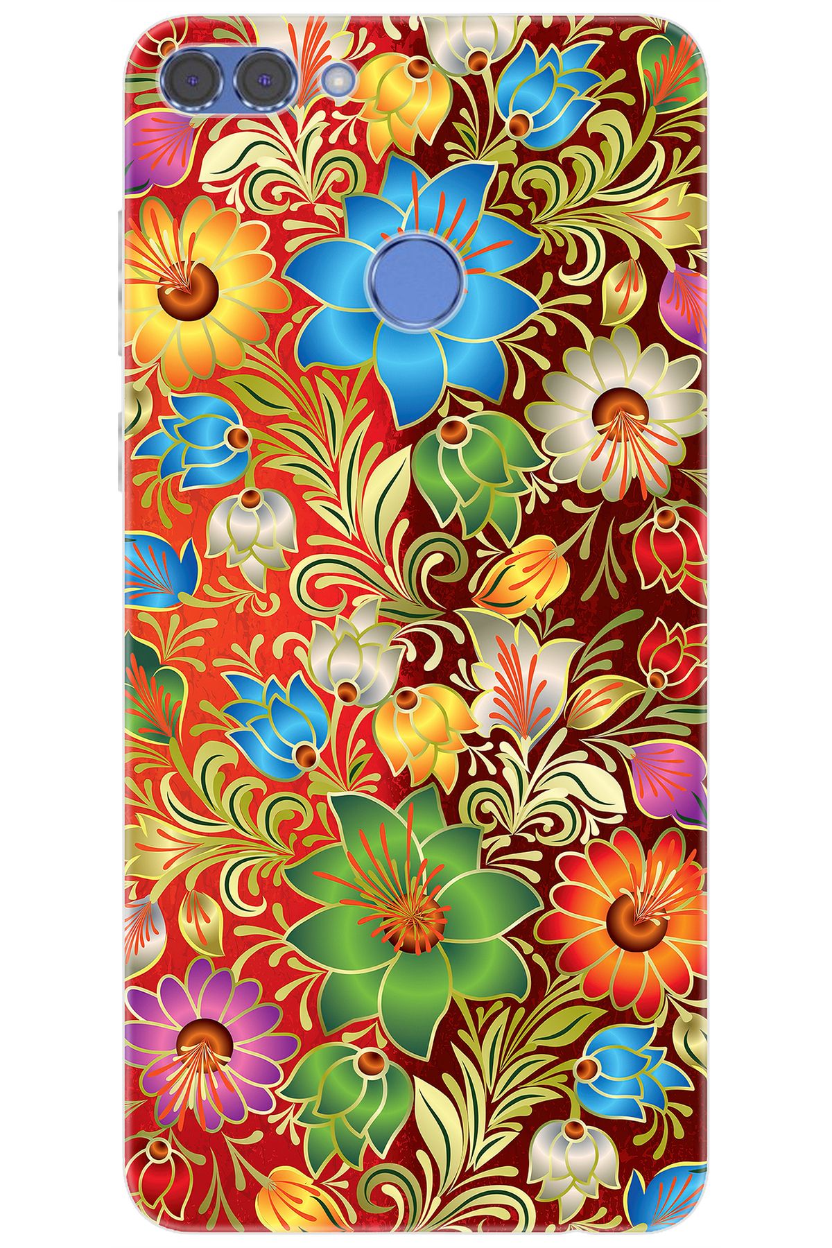 Ceppare Huawei Y9 2018 (FLA-LX1/LX2) Uyumlu Kılıf Desen Baskılı Silikon Çiçekler Serisi STK:532 CP-6Gz7SvM