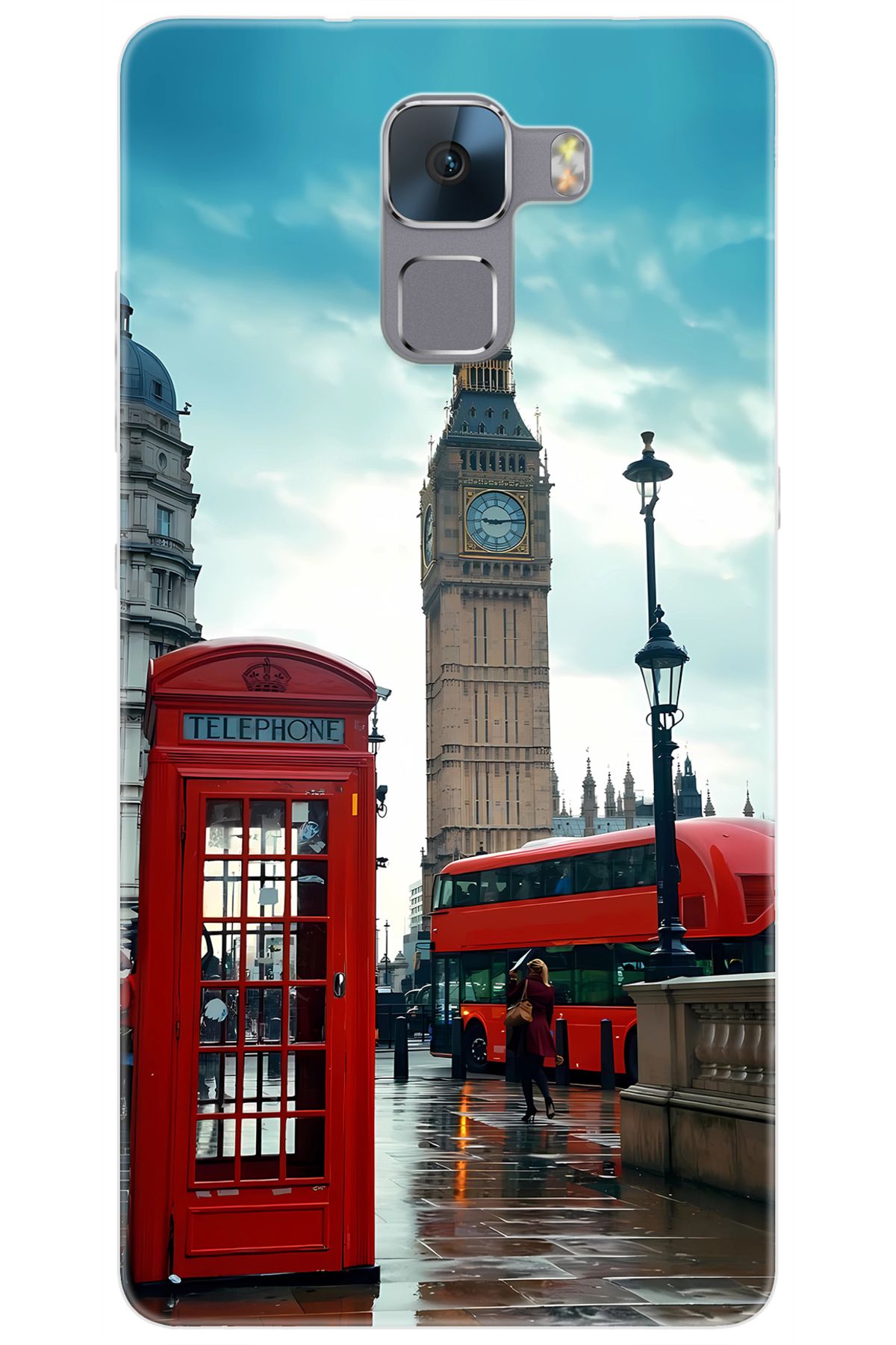 Ceppare Huawei Honor 7 (PLK-L01) Uyumlu Kılıf Desen Silikon Big Bang Telefon Kulubesi S:1016 CP-qiusie7