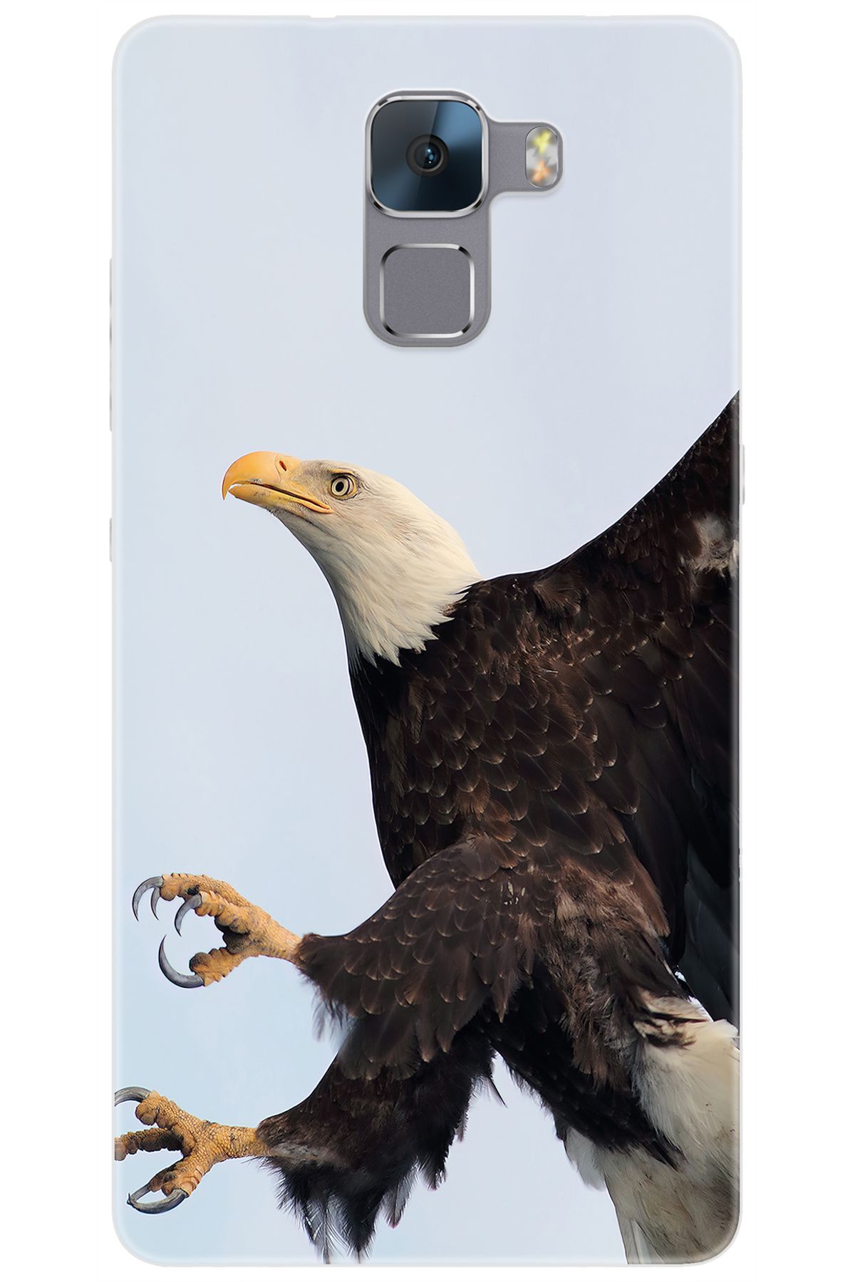 Ceppare Huawei Honor 7 (PLK-L01) Uyumlu Kılıf Desen Baskılı Silikon Kartal STK:189 CP-ZSuTFW0
