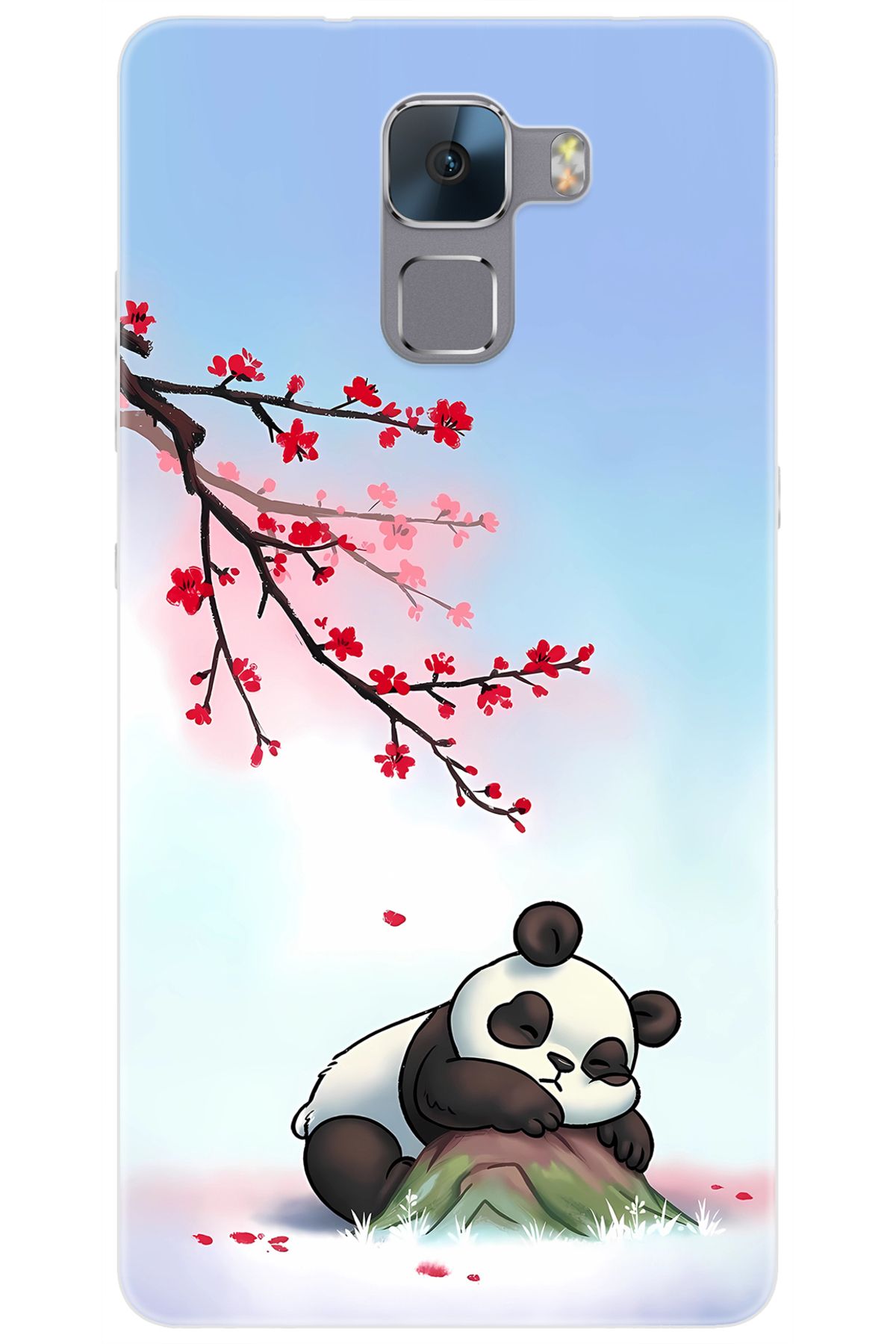 Ceppare Huawei Honor 7 (PLK-L01) Uyumlu Kılıf Desen Baskılı Silikon Uyuyan Panda STK:627 CP-R2JL6ex