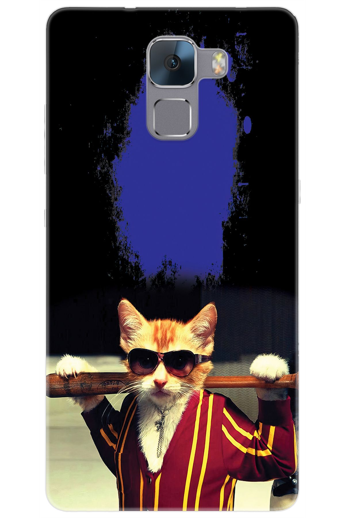 Ceppare Huawei Honor 7 (PLK-L01) Uyumlu Kılıf Desen Baskılı Silikon Artist Kedi STK:481 CP-LhDnyPu
