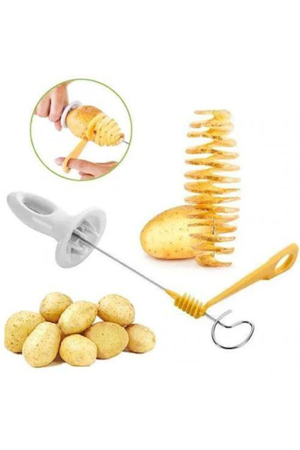 gcaksesuar Spiral Patates Dilimleyici