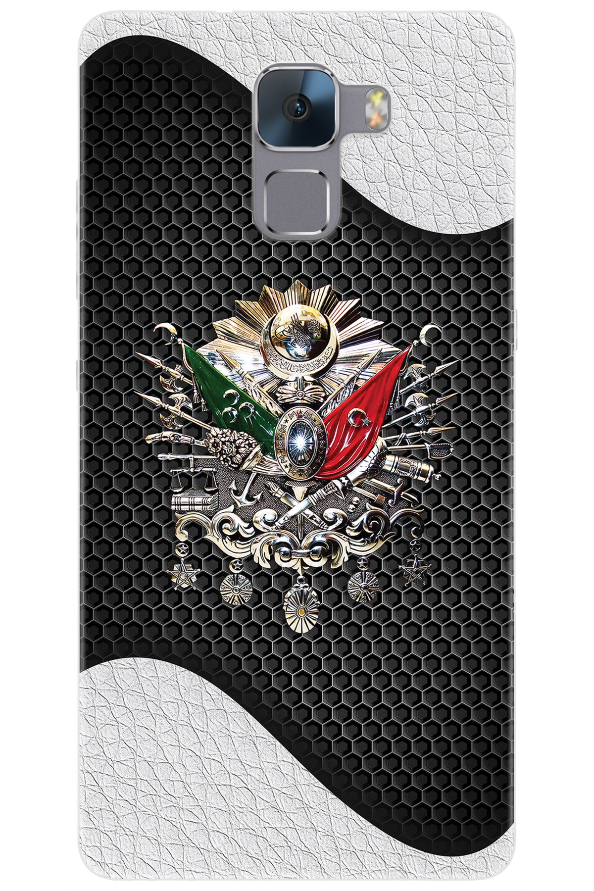 Ceppare Huawei Honor 7 (PLK-L01) Uyumlu Kılıf Desen Baskılı Silikon Osmanlı Tuğra STK:415 CP-3eSTCFD