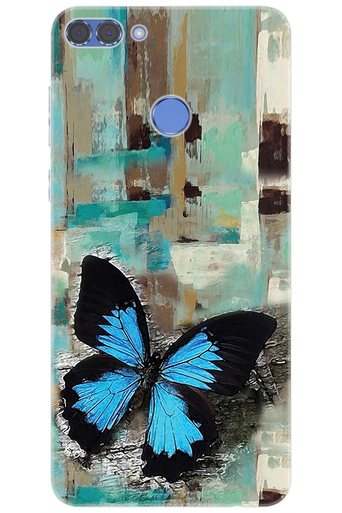 Ceppare Huawei Y9 2018 (FLA-LX1/LX2) Uyumlu Kılıf Desen Baskılı Silikon Kelebek Resim STK:549 CP-X2oA1cB