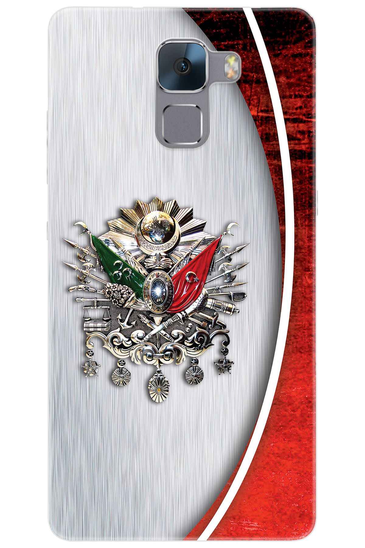 Ceppare Huawei Honor 7 (PLK-L01) Uyumlu Kılıf Desen Baskılı Silikon Osmanlı Tuğra STK:408 CP-0Rmd1yl