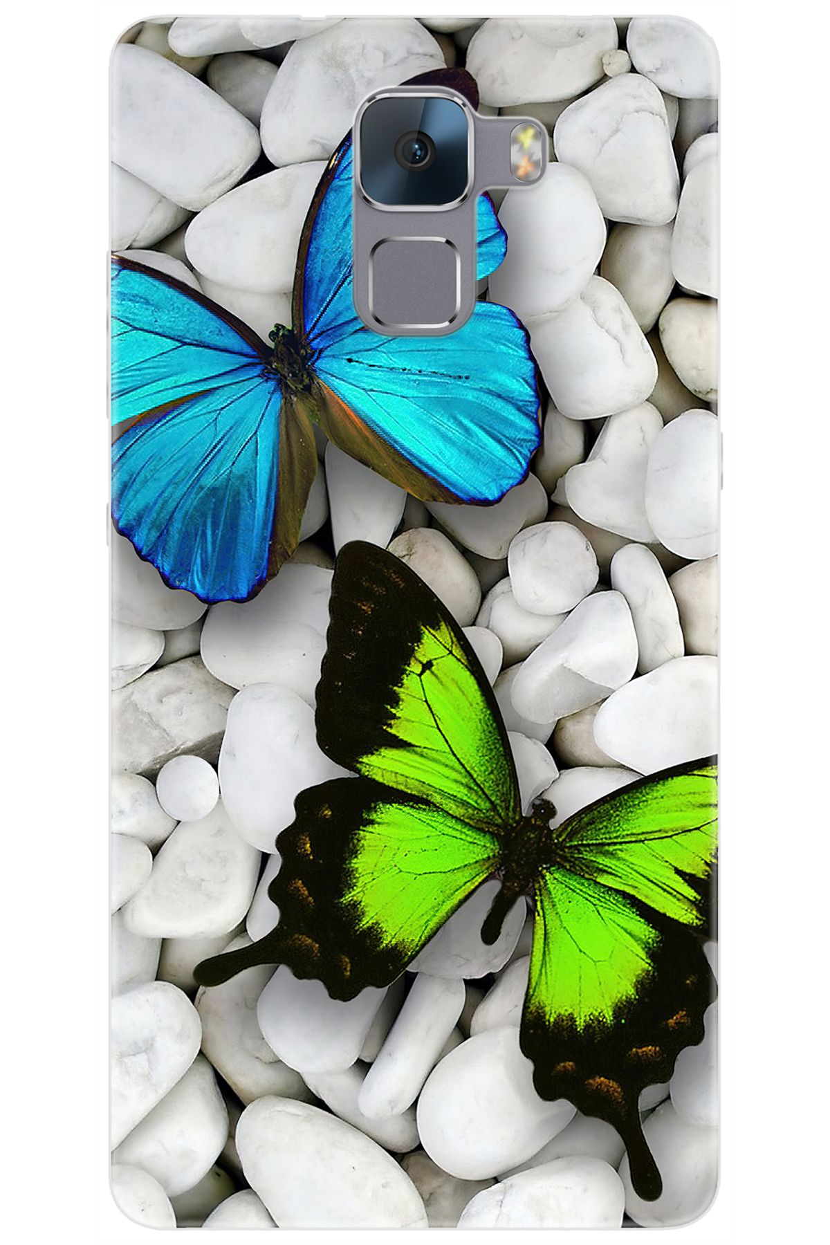 Ceppare Huawei Honor 7 (PLK-L01) Uyumlu Kılıf Desen Baskılı Silikon Kelebekler STK:148 CP-OnPsvgc