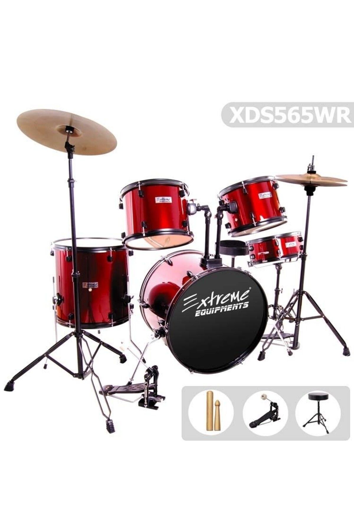 OEM Bateri Davul Seti Kırmızı XDS565WR