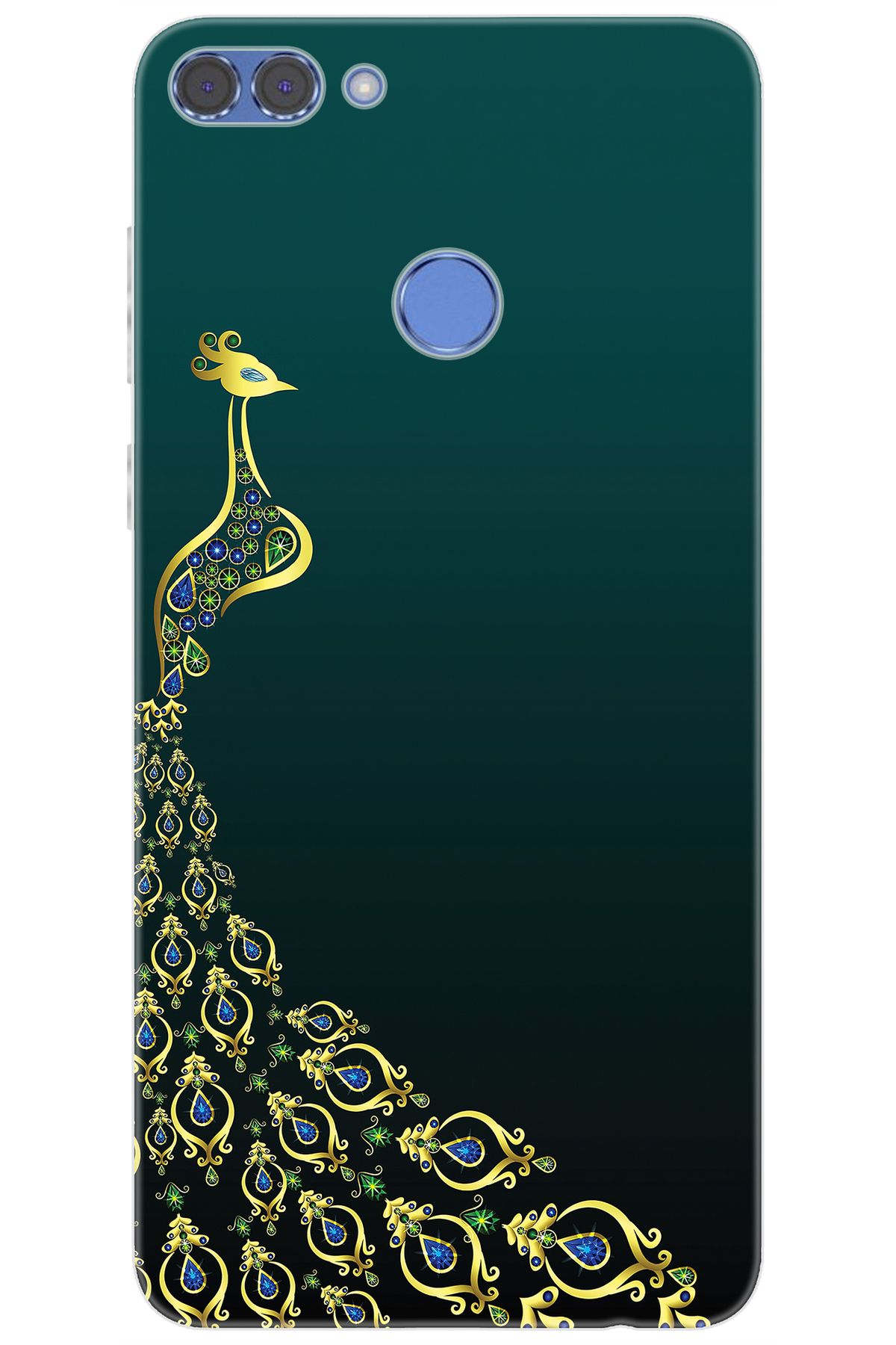 Ceppare Huawei Y9 2018 (FLA-LX1/LX2) Uyumlu Kılıf Desen Baskılı Silikon Tavus Kuşu STK:540 CP-3g4pNET