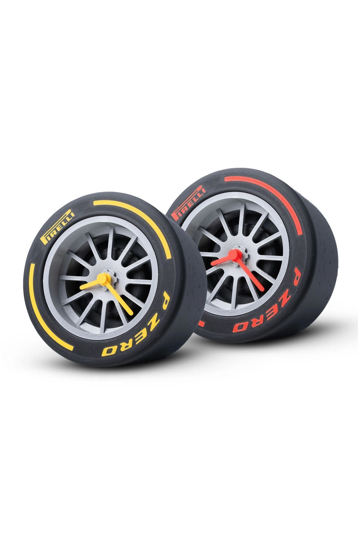 genomera Formula 1 Tekerlek Şeklinde Saat (Sarı)
