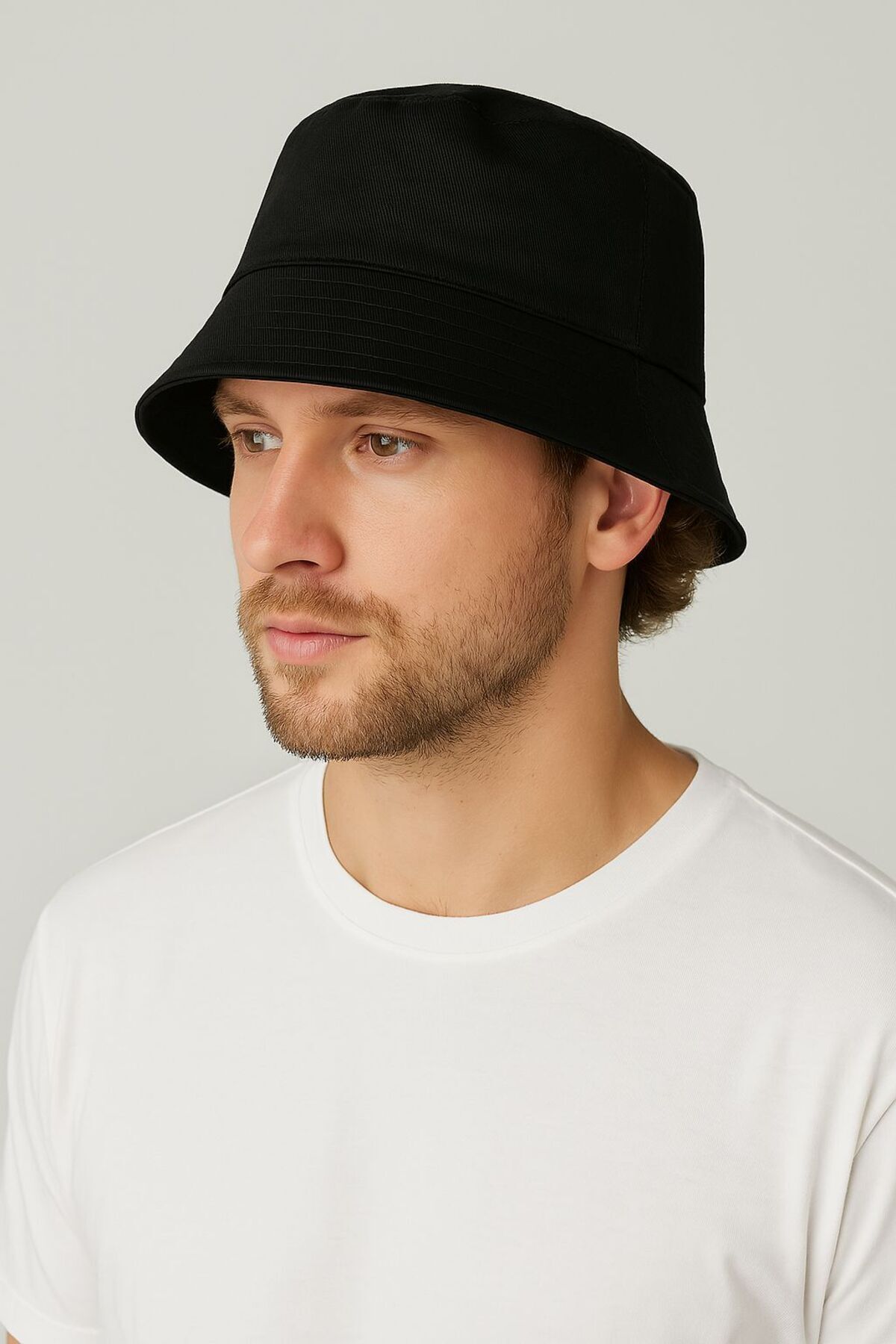 derikem-Unisex Red-Black 2Pcs Summer Cloth Bucket Hat Men-Wedding Fisherman Bucket Hat 4