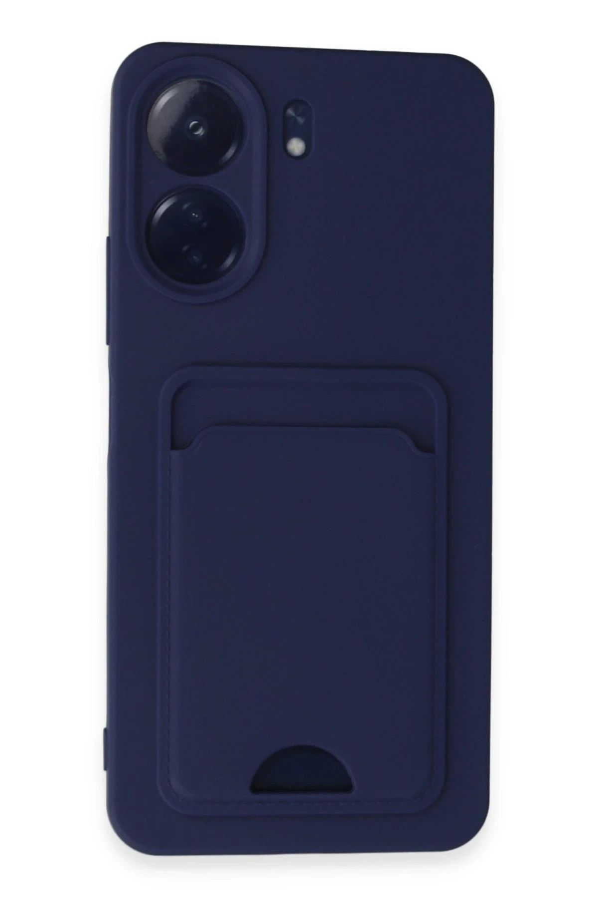 NewFace Xiaomi Redmi 13C Kılıf Kelvin Kartvizitli Silikon - Lacivert YNSMR