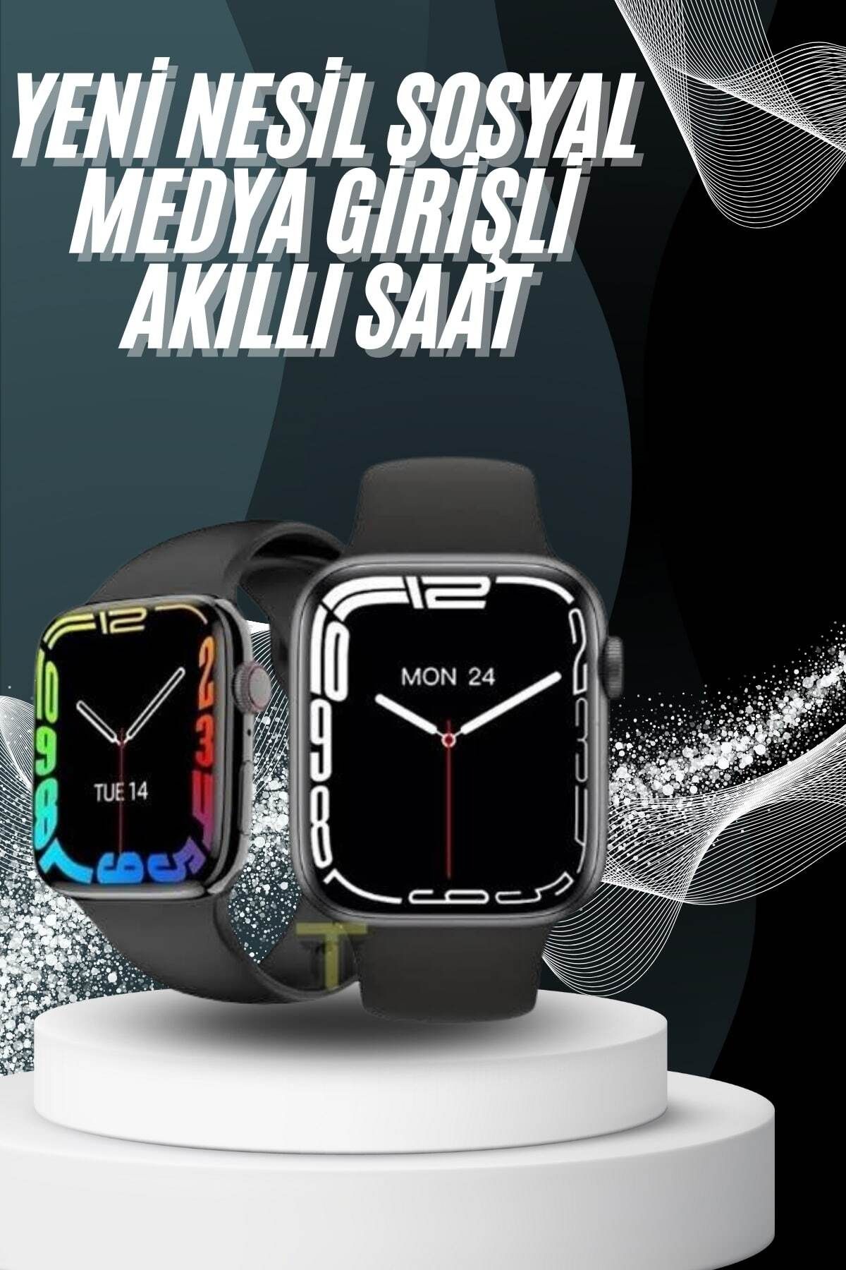 Tradivent Yeni Model Akıllı Saat Dokunmatik Ekran Unisex Amoled Ekran 44 mm