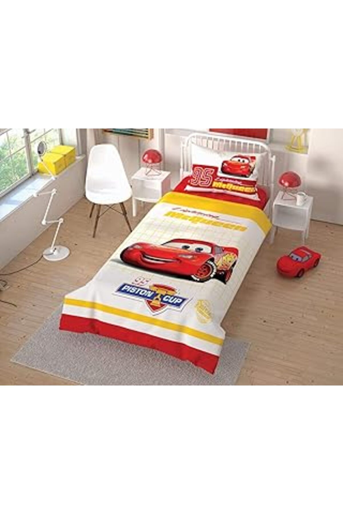 NZM TİCARET Taç 60212047 Lisanslı Nevresim Tek Kişilik Çek Canlandır Minni, Çok Renkli, 100_X_200 Cm