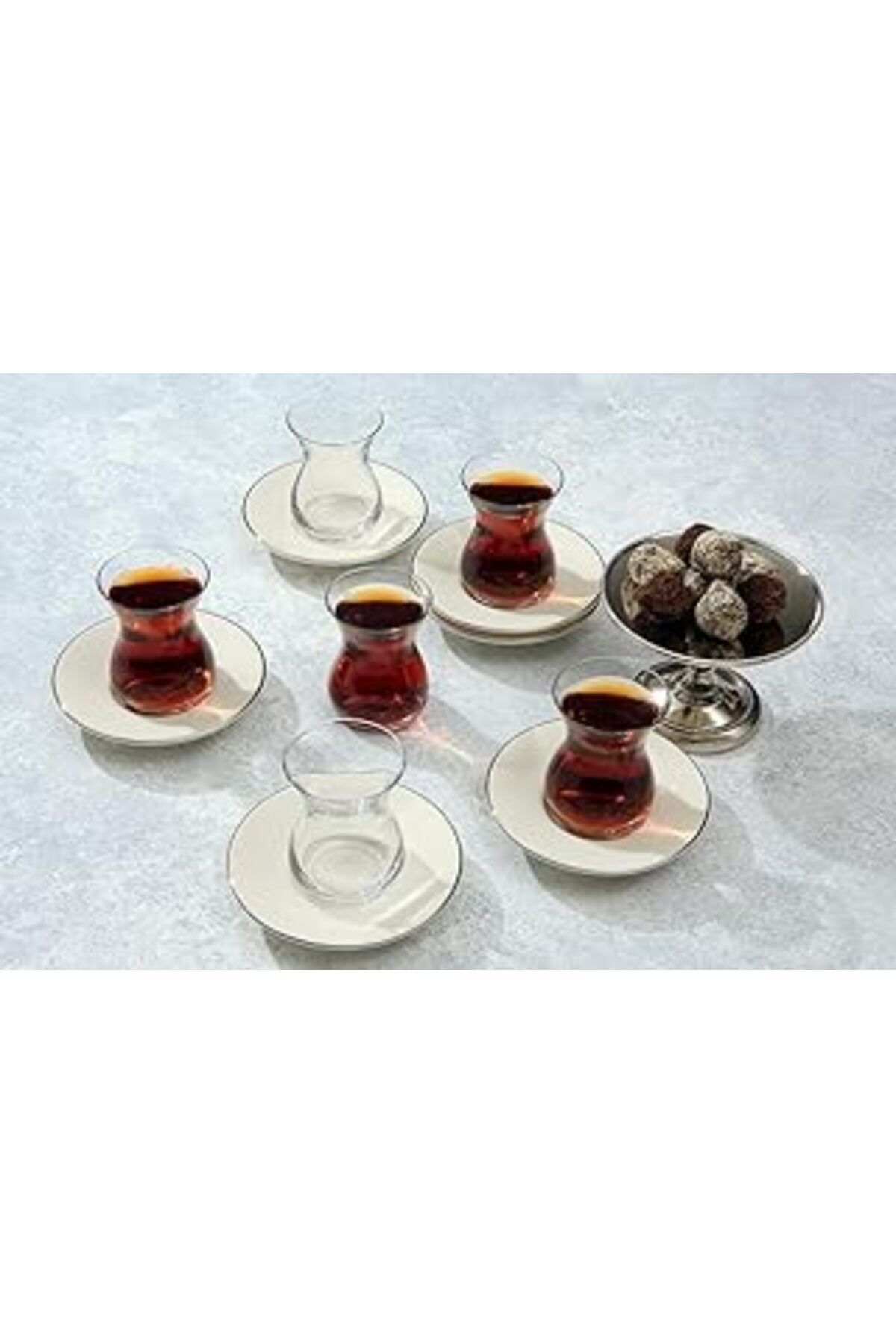karadağsb Porland Peride Platin 6 Kişilik Çay Takımı