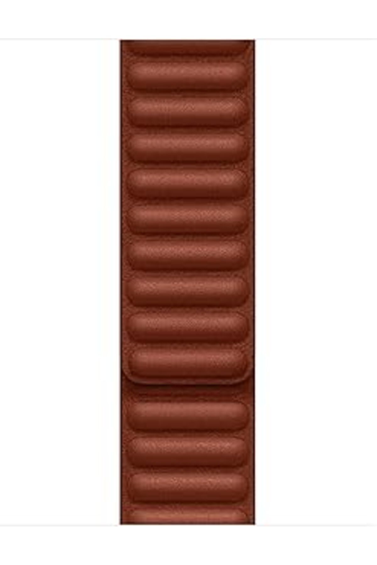 Pazarcan Apple Watch 41 Mm Toprak Kırmızısı Baklalı Model Deri Kayış - S/M