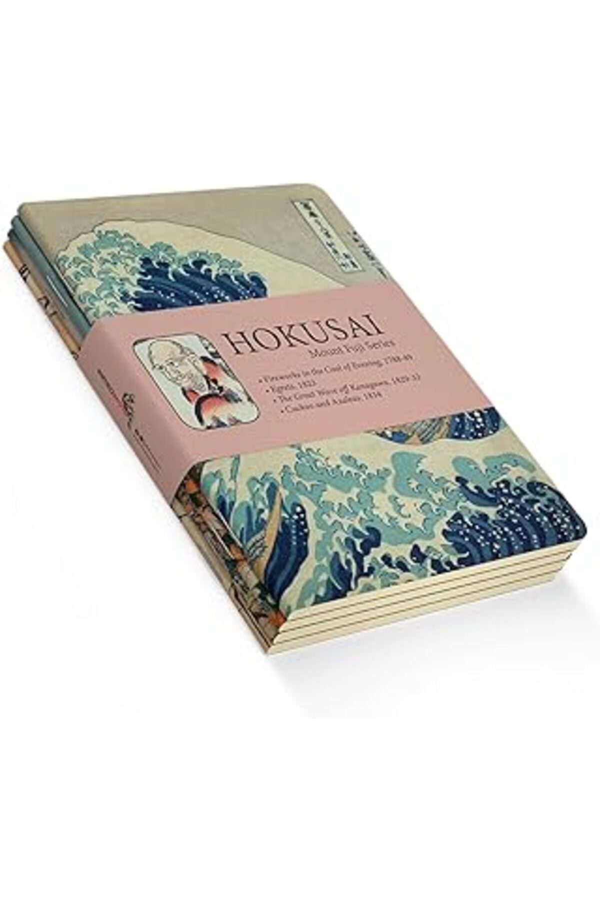 NZM TİCARET Retronote Mount Fuji Series I - A5, Hokusai 4'Lü Defter Seti I, Çizgisiz, Toplam 256 Sayfa, Her Bir