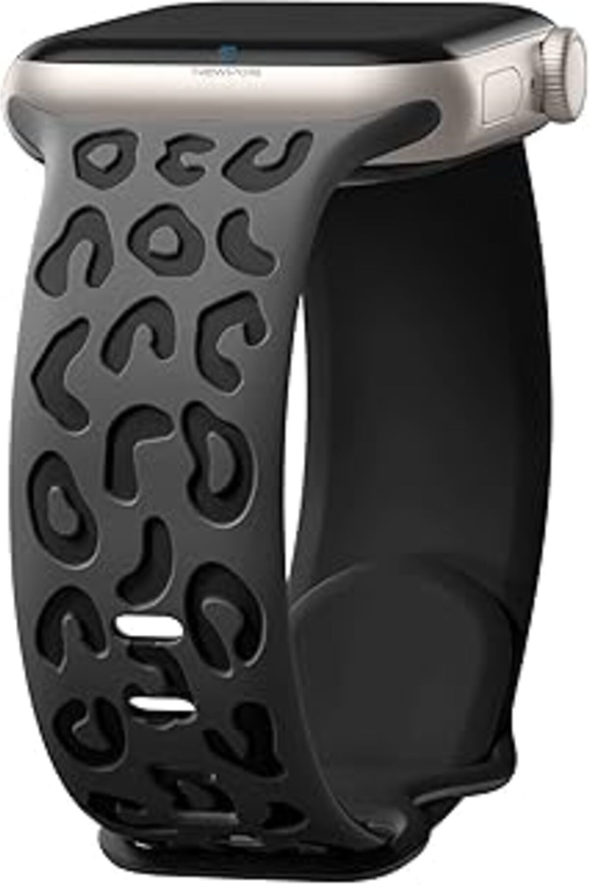 robotrend Newpole Apple Watch 45Mm 44Mm 42Mm 49Mm Uyumlu Leopar Desenli Kordon Kopma Karşıtı Ayarlanabilir Ra