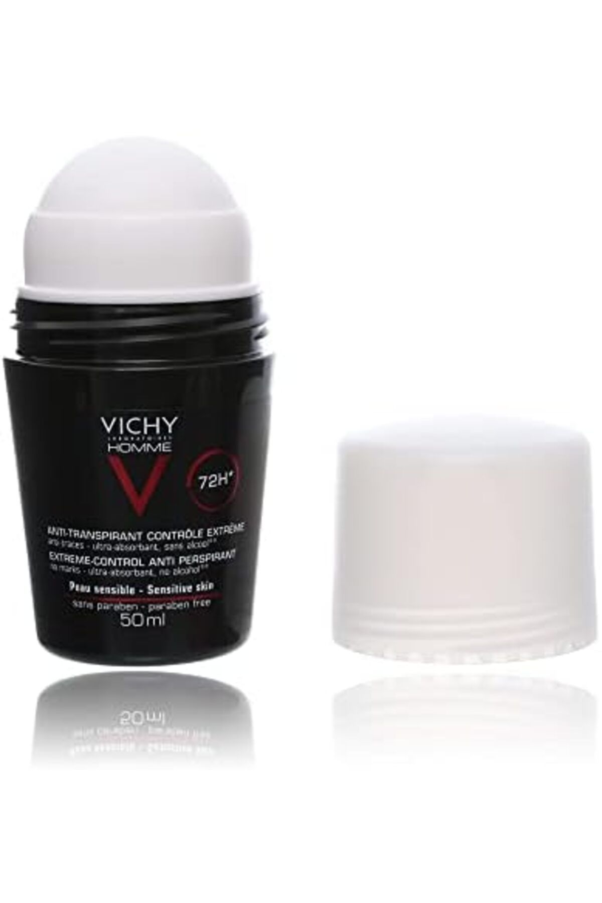 Vichy-Men's Roll-On Deodorant with Advanced Control for 72 Hours, 50ml, Unscented 1