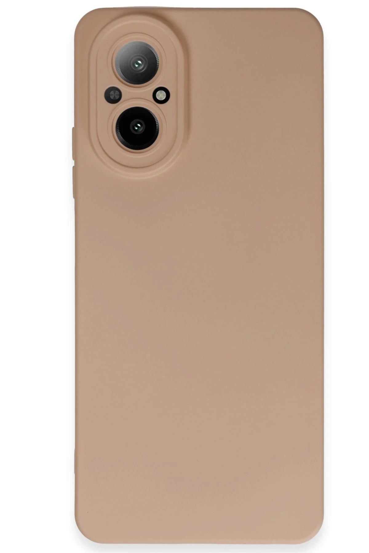 NewFace Realme 12 Lite uyumlu Kılıf Nano içi Kadife Silikon - Pudra YNSMR