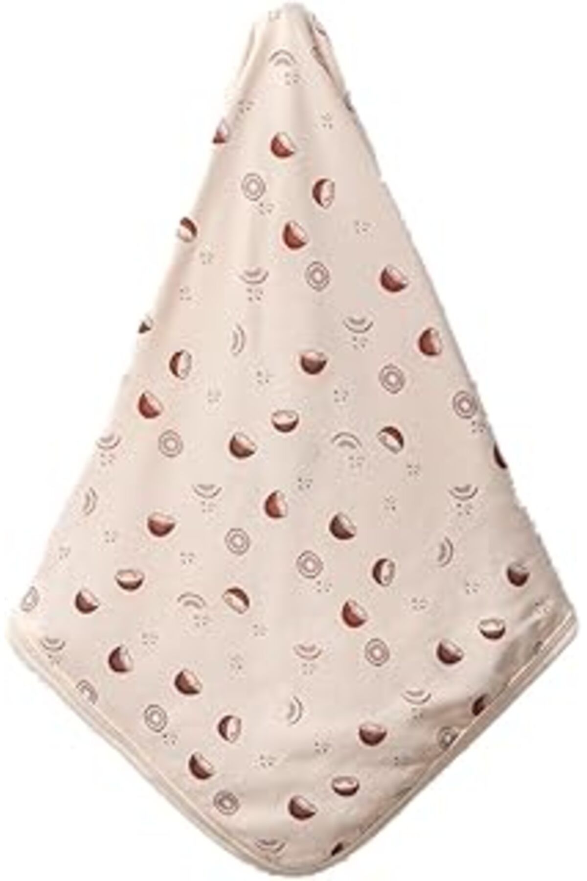 NZM TİCARET By Bubbles %100 Pamuk Baskili, Çift Katli Bebek Battaniyesi (Coconut)
