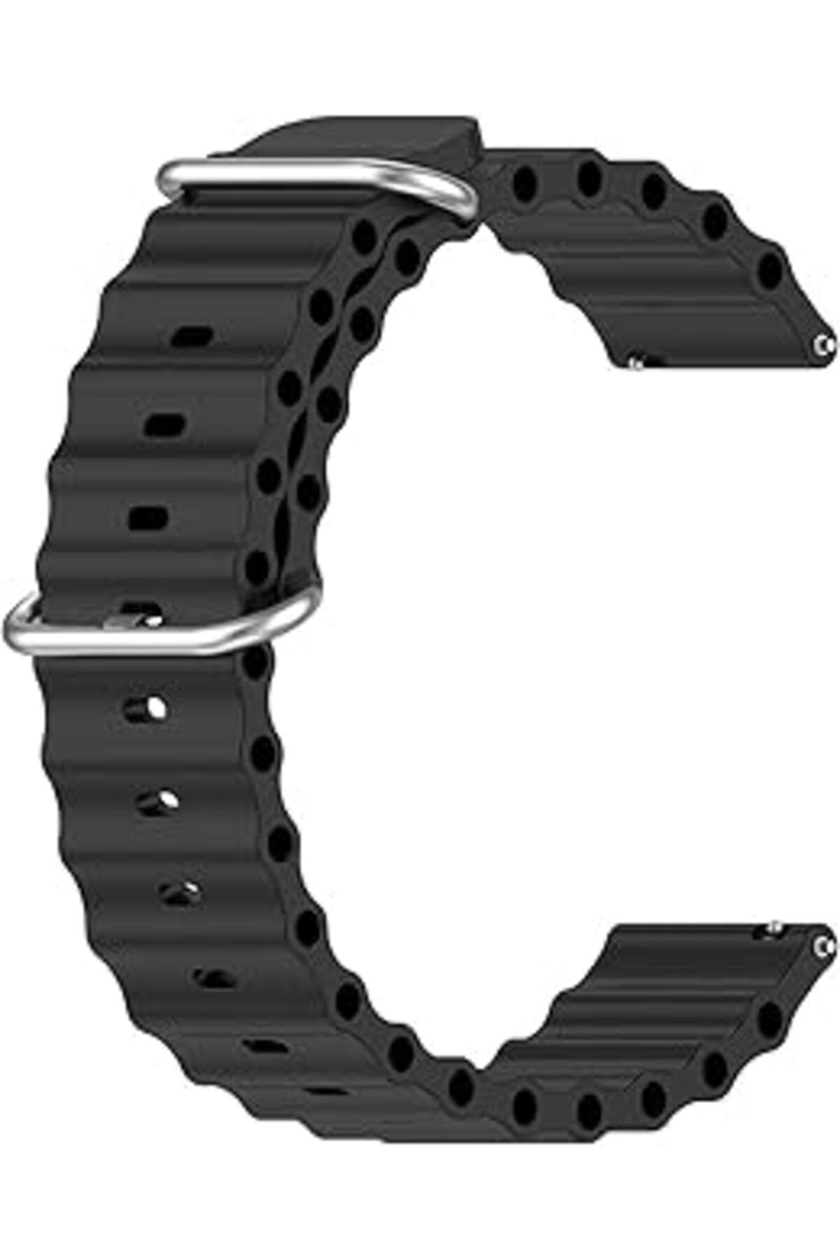 karadağsb Microsonic Huawei Watch Gt 3 Pro Titanium Için Kordon Ocean Band Siyah